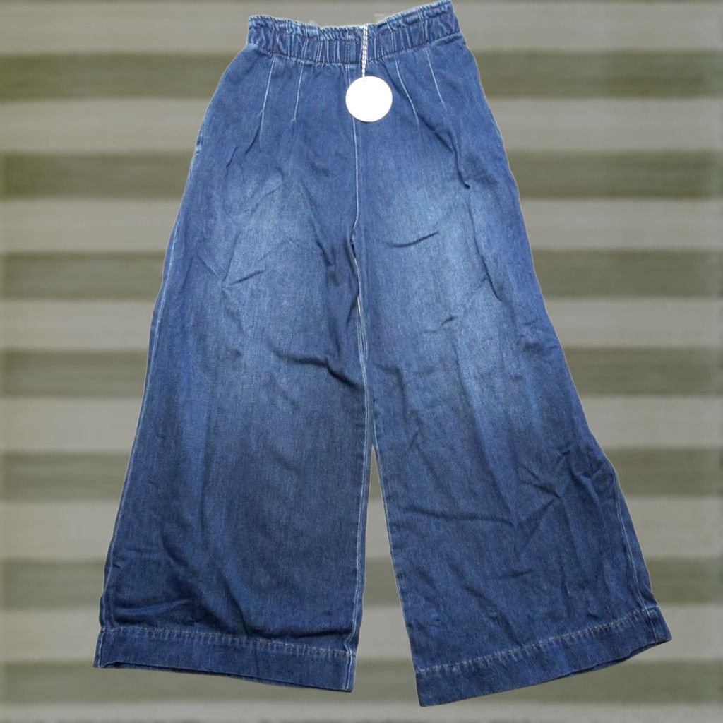 Denime UMGEE Blue Jean XL Wide Leg Stretch Waist Denim Size 5 15" Wide Leg NWT Jeans Womens Urban Boho 90s Streetwear Bathroom: no Size 27" / US 4 / IT 40 - 1 Thumbnail
