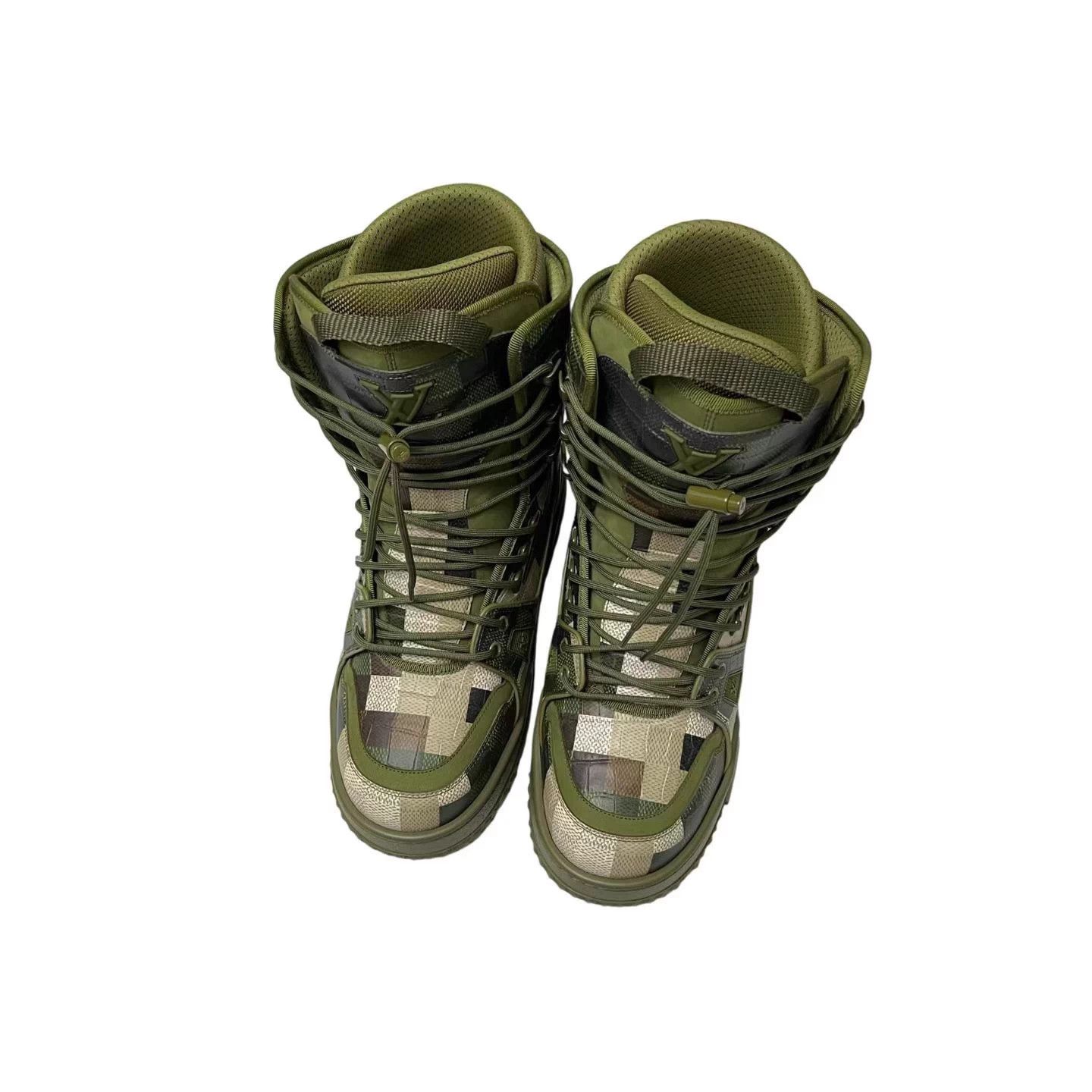 Louis Vuitton LV Croc Pixel Camo Damier Trainer Snow Boot 8 New Size US 8 / EU 41 - 3 Thumbnail