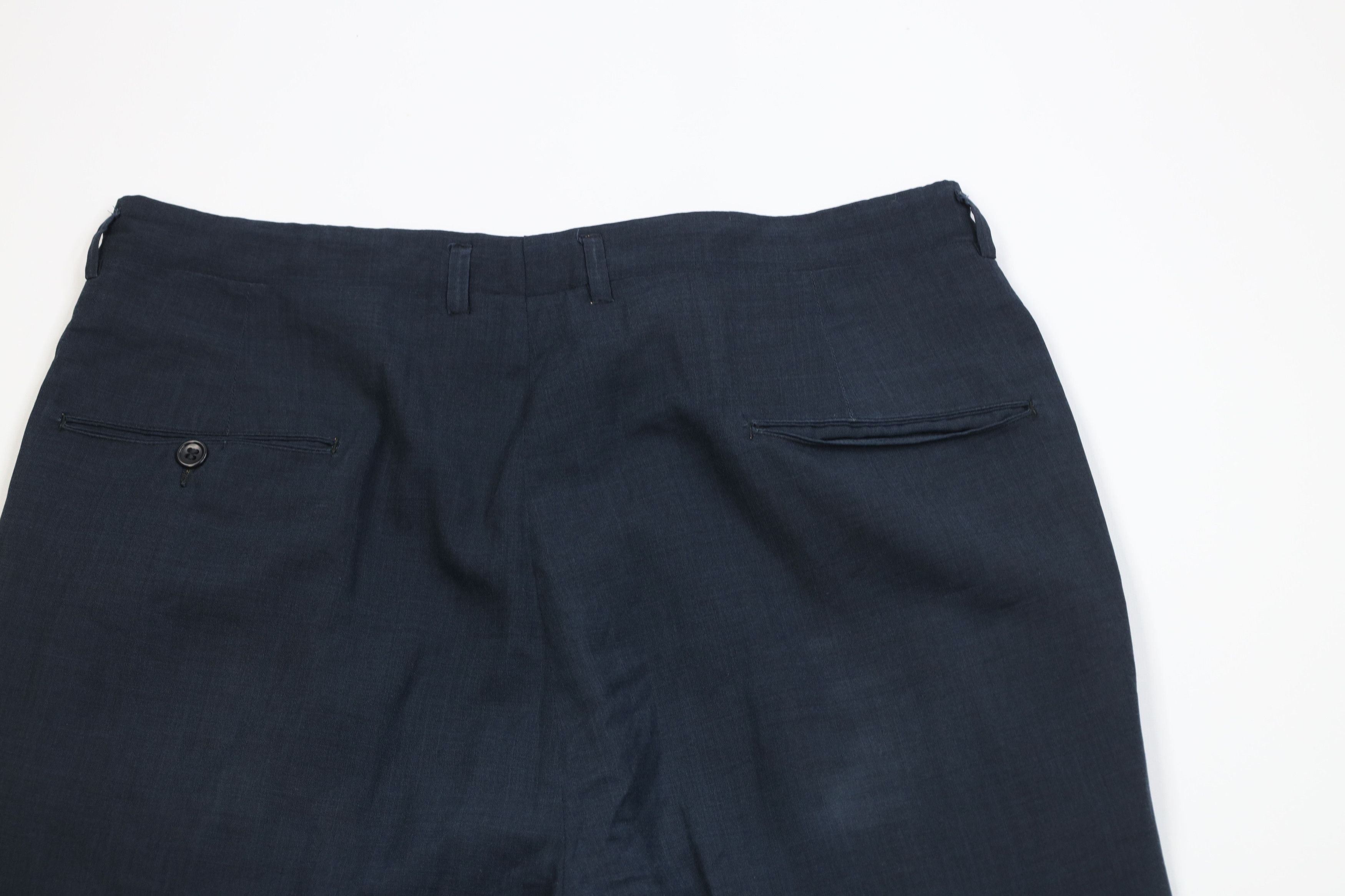 Vintage Vintage 50s Hollywood Regency Knit Chino Pants Blue USA Size US 34 / EU 50 - 12 Thumbnail