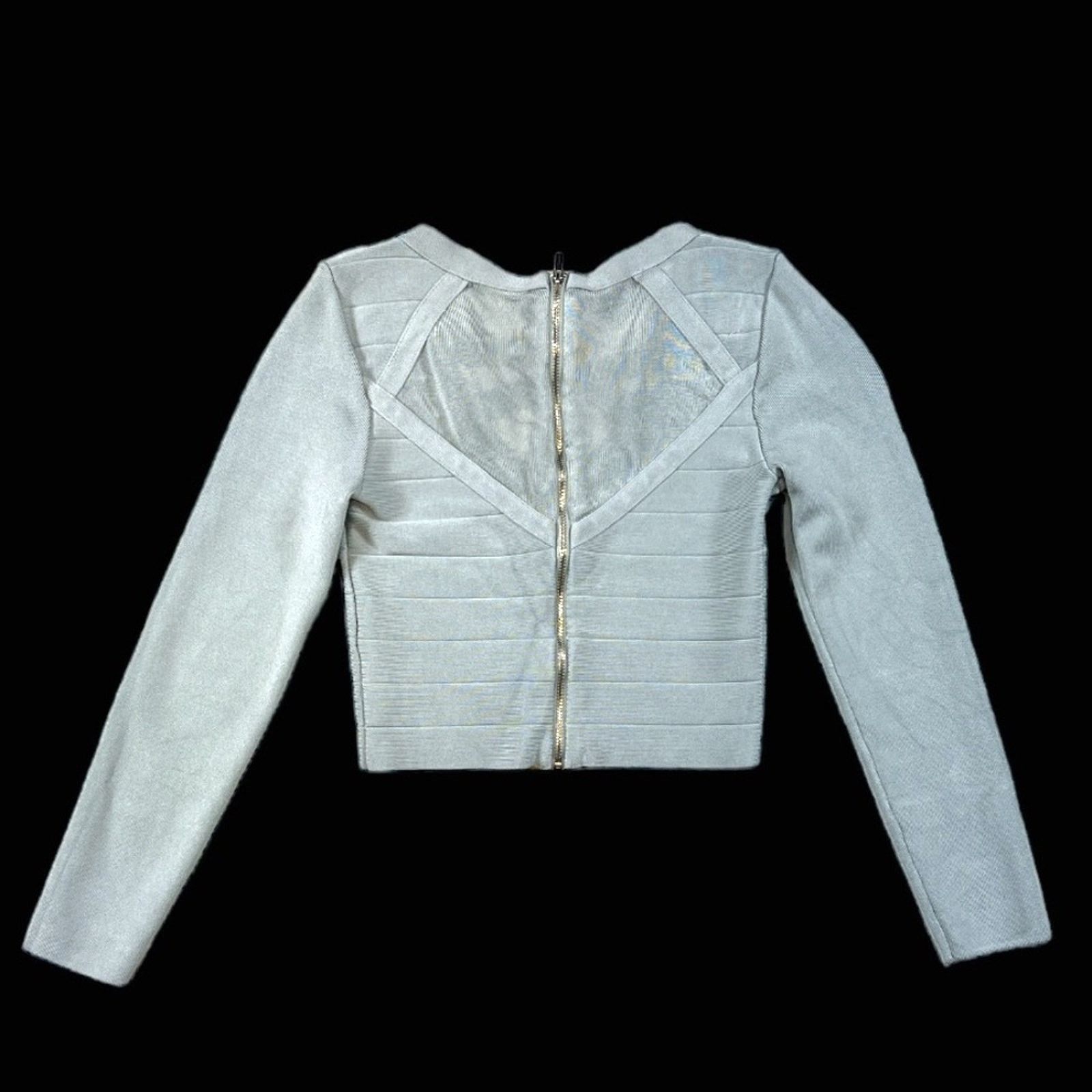 Bebe Bebe Gray Cropped Top | Size M Size M / US 6-8 / IT 42-44 - 2 Thumbnail