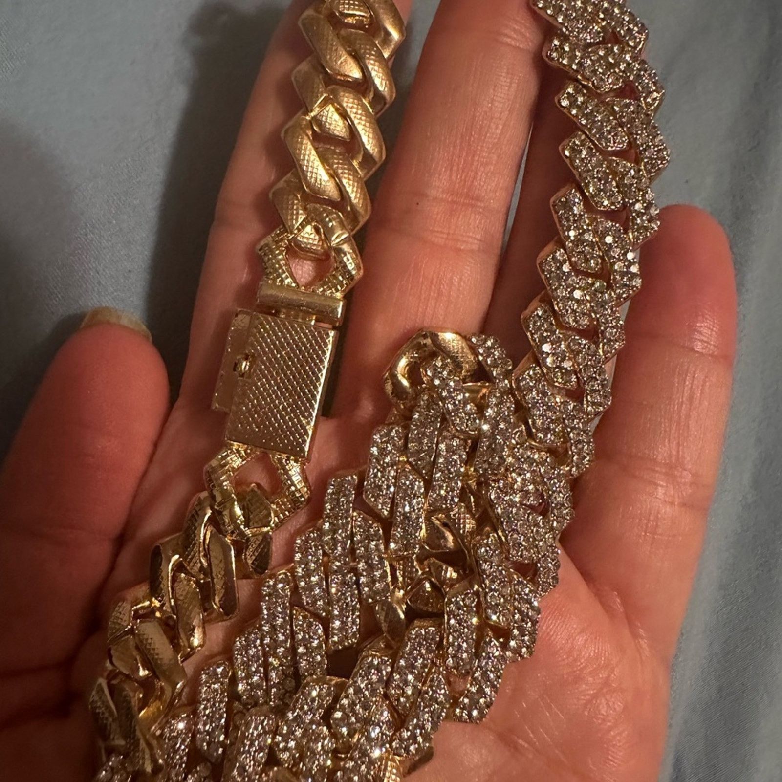 Other Cuban Link Chain For Women Iced Out Necklace 24” Size ONE SIZE - 3 Thumbnail