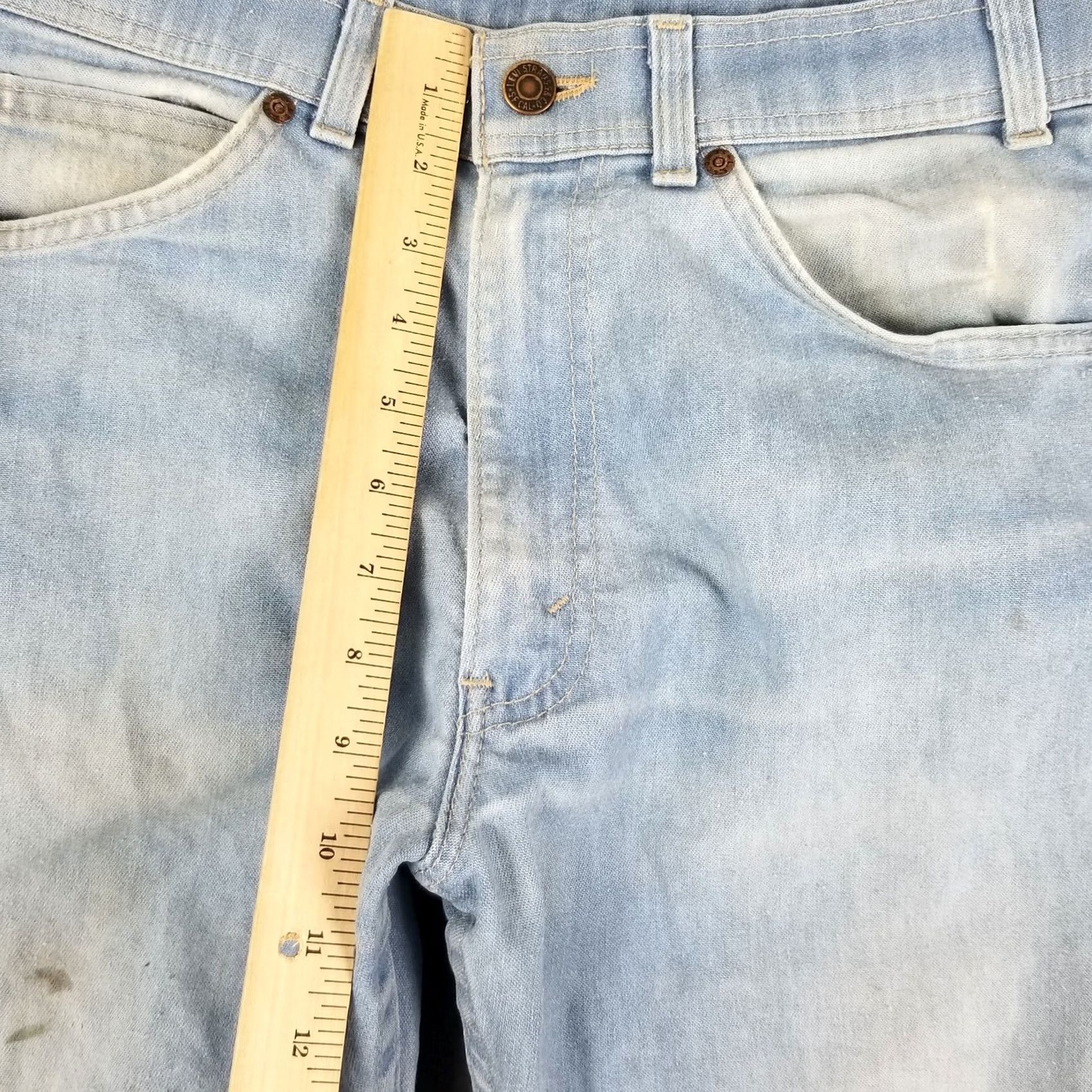 Levi's Levi's Jeans 32X30 Bootcut Blue Polyester Blend 1981 80s USA Unisex Adults Vintage Size US 32 / EU 48 - 5 Thumbnail