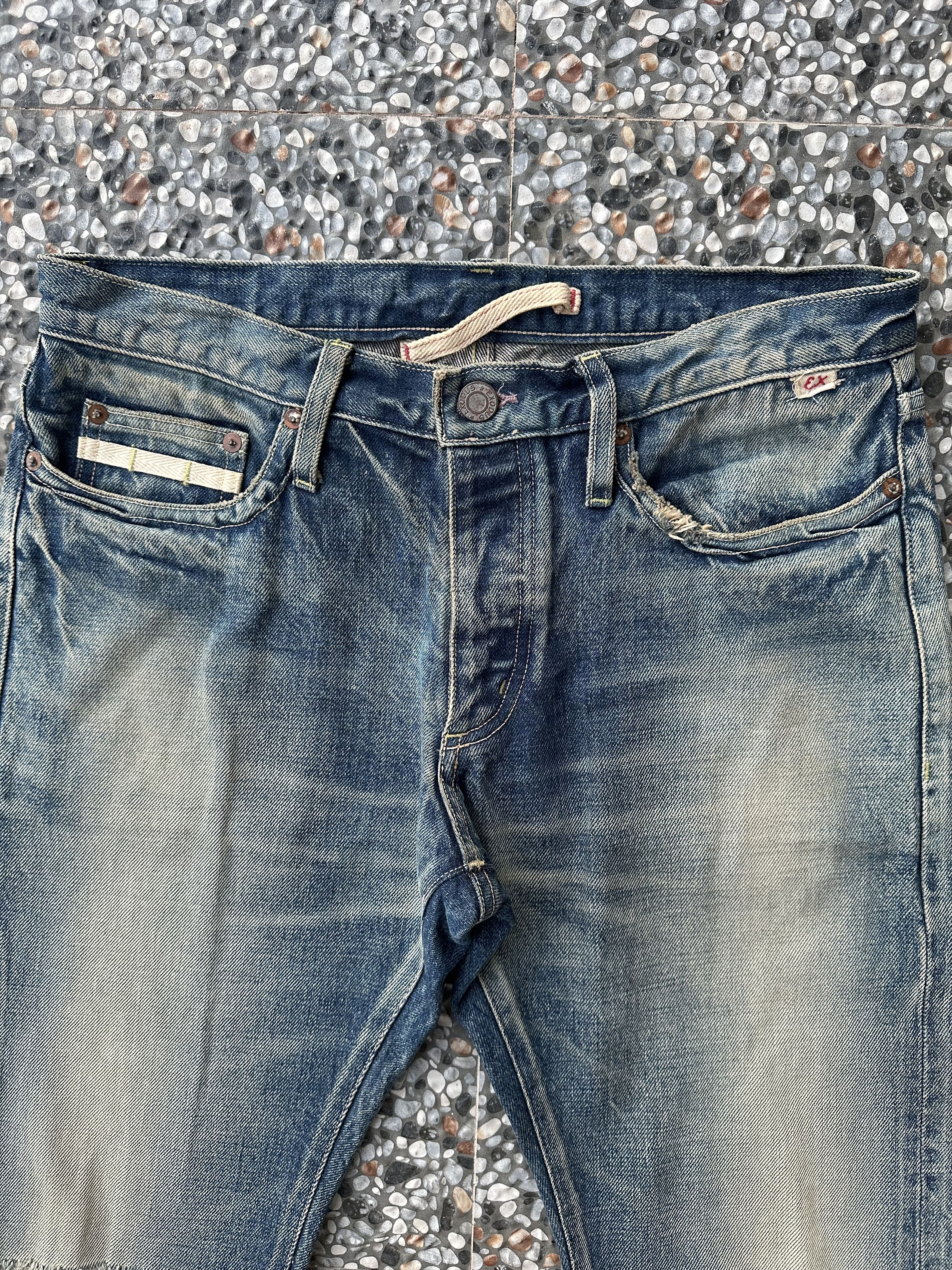 Exodus Vintage Japanese Brand Exodus Distressed Selvedge Denim Jean Size US 32 / EU 48 - 6 Thumbnail