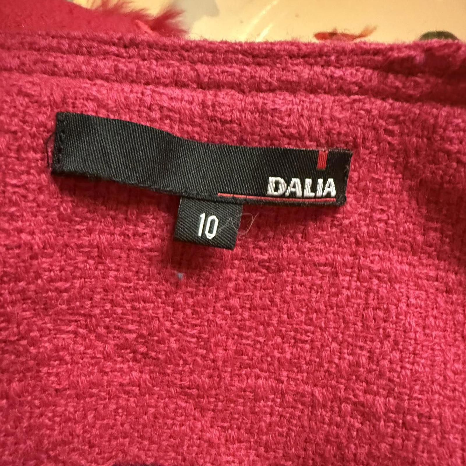Other Dalia Women's Red Jacket with Rabbit Fur Trim Size 10 Size L / US 10 / IT 46 - 4 Thumbnail