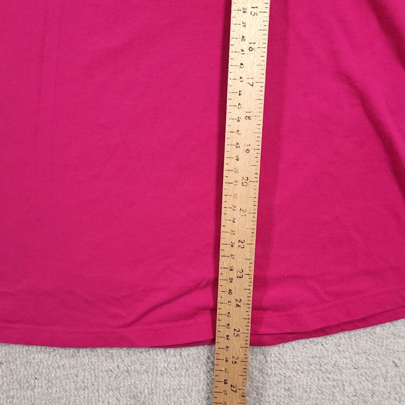 Faded Glory Faded Glory Shirt Women's Plus 2X Bright Pink Crochet Shoulder Short Sleeve Size XXL / US 16-18 / IT 52-54 - 5 Thumbnail
