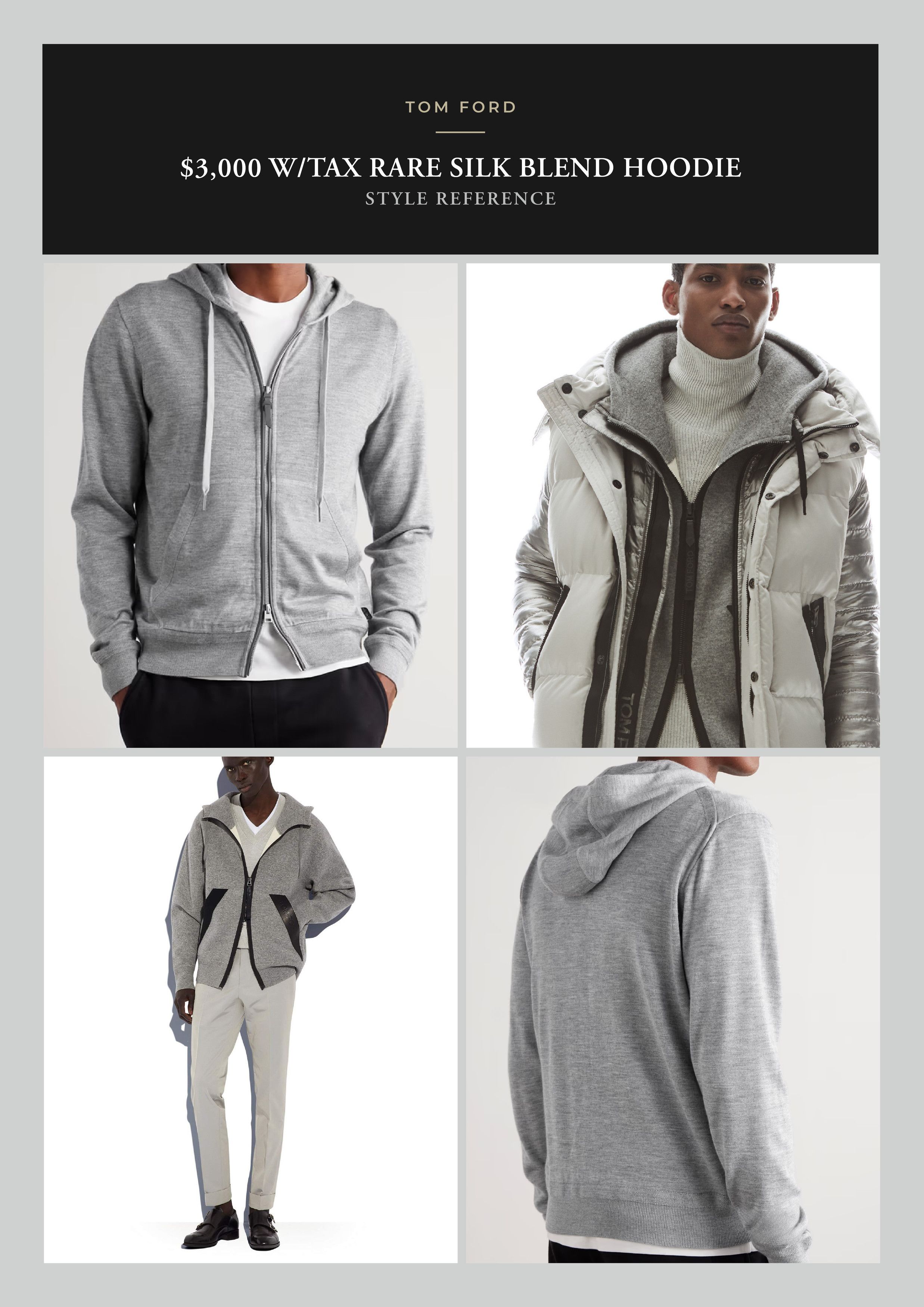Tom Ford Fits 48-50 IT, Ultra Rare Silk Blend $3,000 Hoodie Size US XS / EU 42 / 0 - 10 Thumbnail