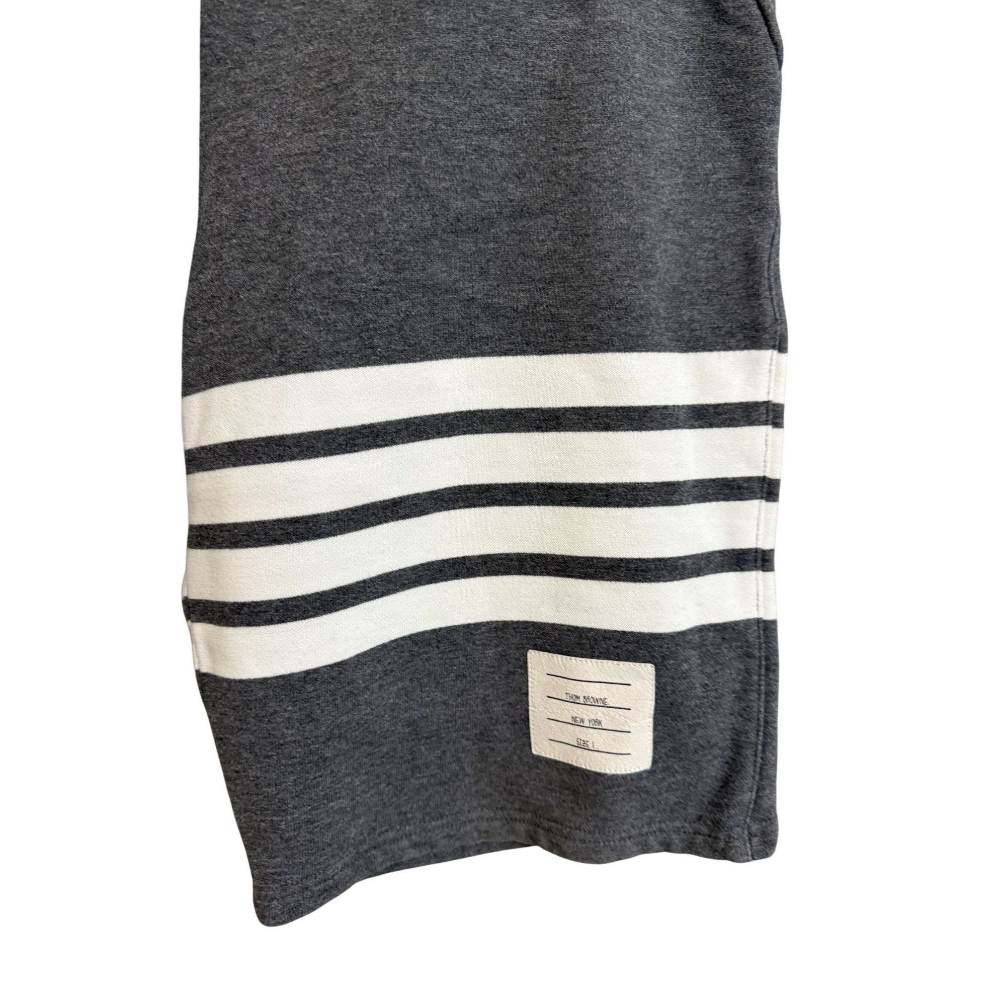 Thom Browne Thom Browne Mens Striped Sweat Shorts Size 1 Gray & Navy Cot Size US 36 / EU 52 - 8 Thumbnail