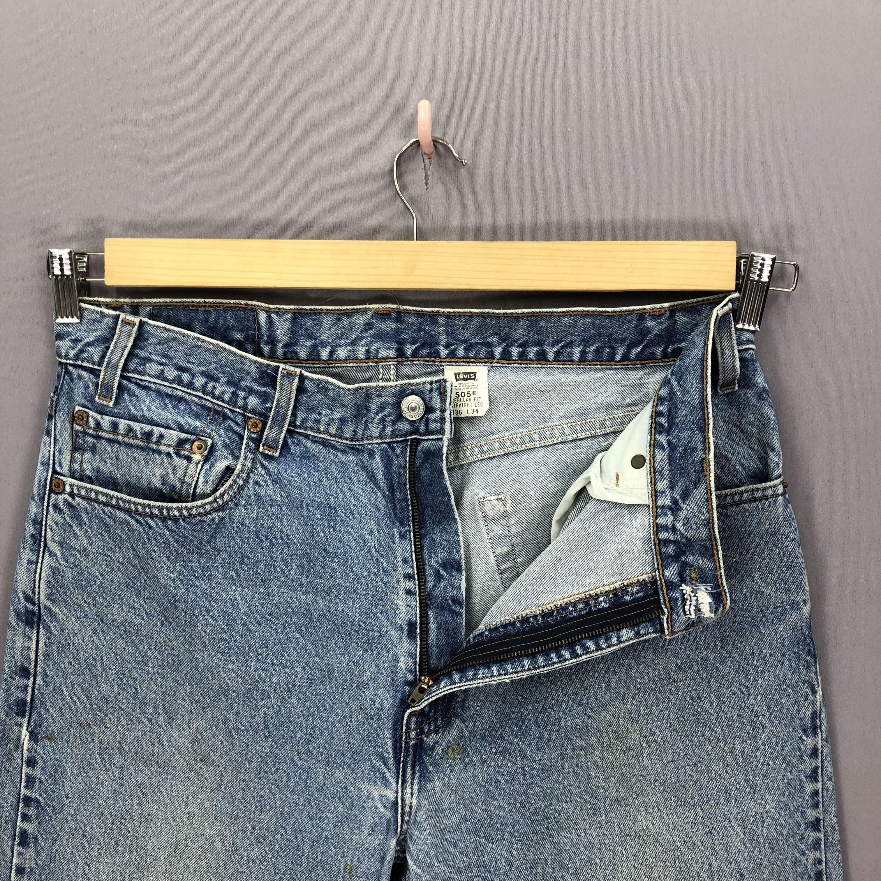 Levi's × Vintage Vintage Levis Stonewash Jeans Levi's Faded Light Wash Denim Size US 34 / EU 50 - 6 Thumbnail