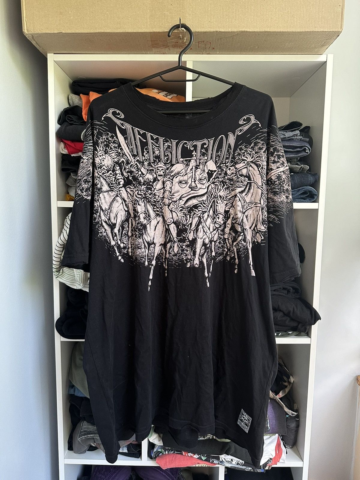 Affliction 🔥VINTAGE AFFLICTION Y2K DISTRESSED T-SHIRT🔥 Size US XL / EU 56 / 4 - 1 Thumbnail