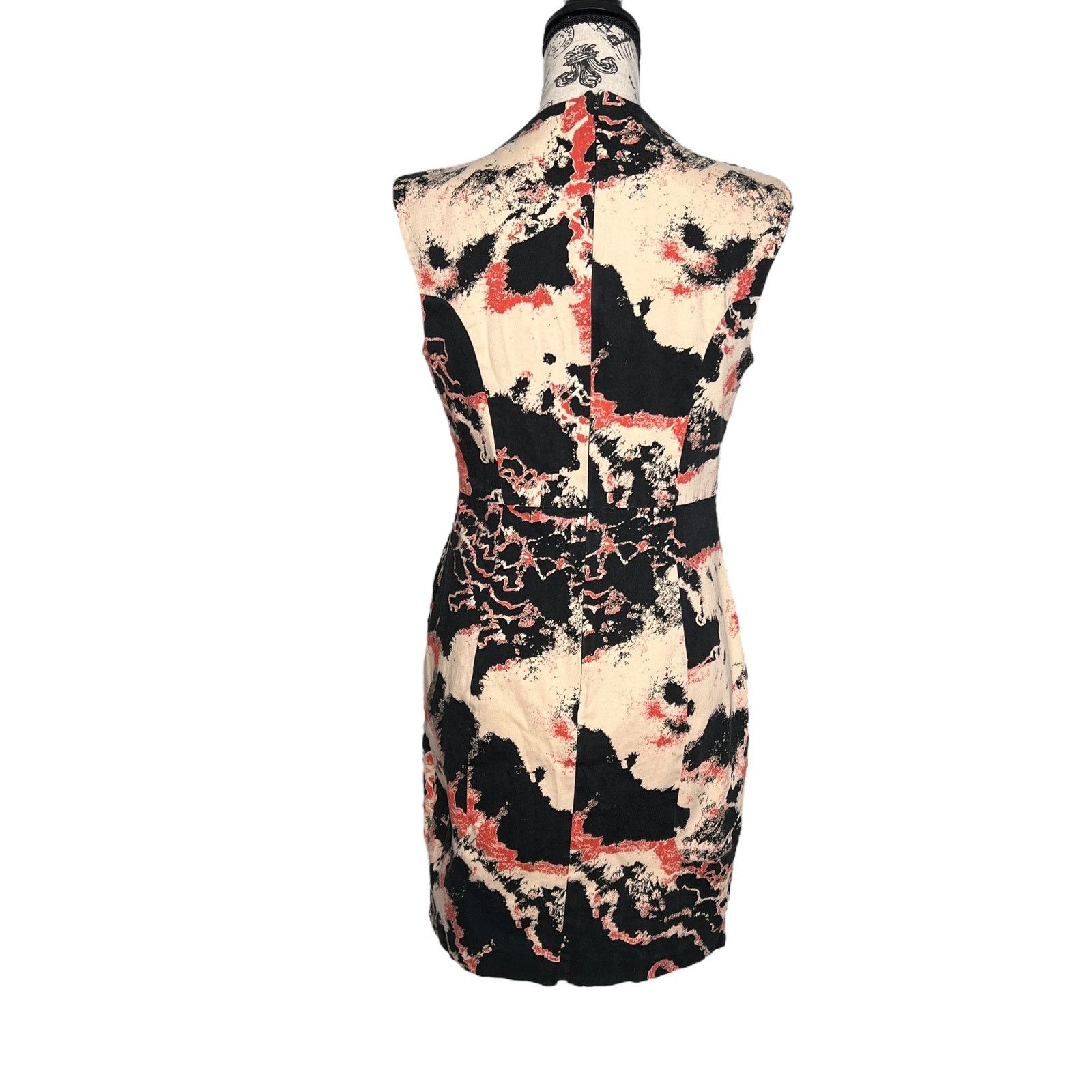 French Connection Splotch Patterned Sleeveless Pocketed Shift Dress Size M / US 6-8 / IT 42-44 - 3 Thumbnail