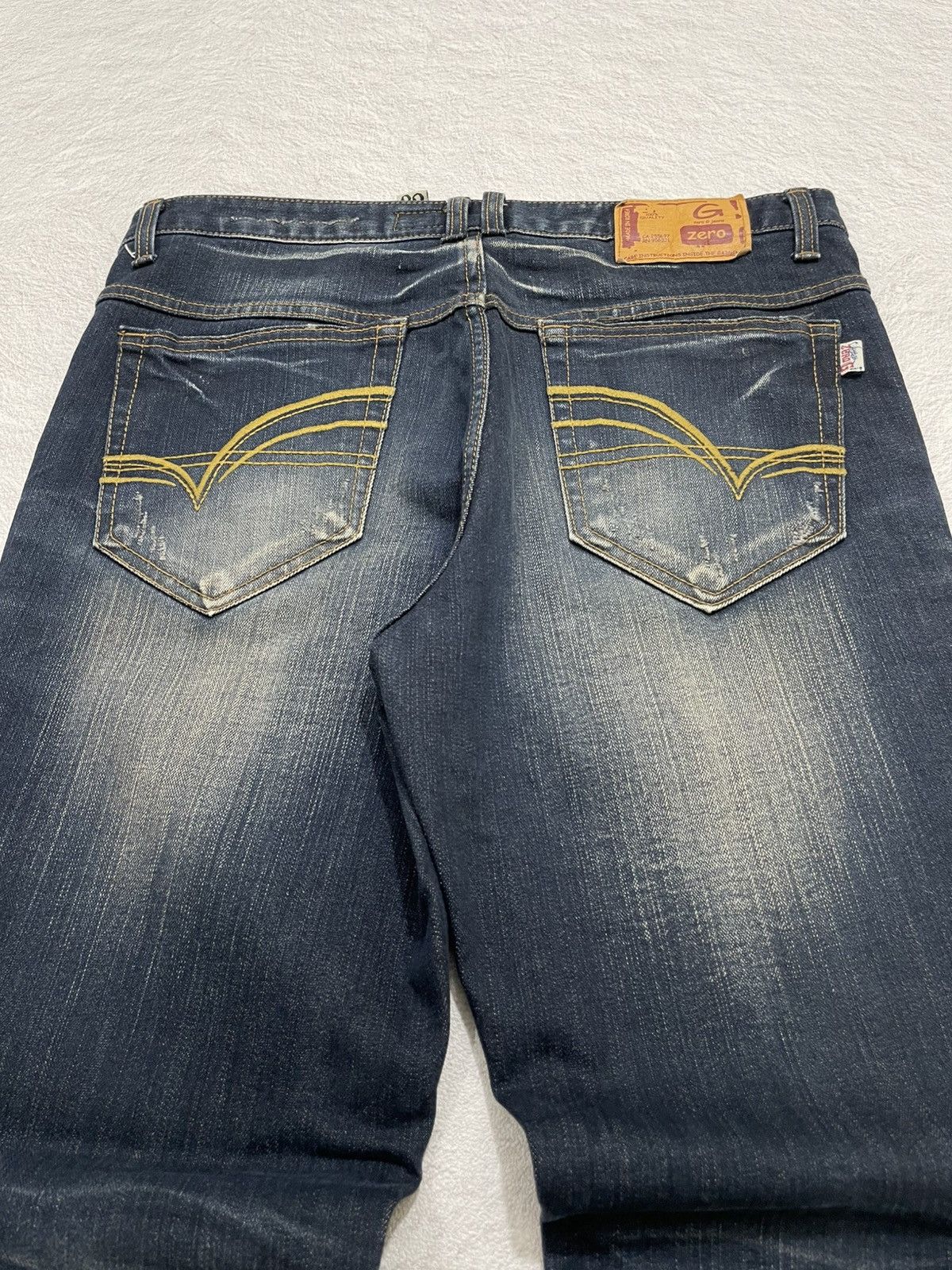 If Six Was Nine 2000s Zero-G Distressed Fading Denim Y2K Size US 32 / EU 48 - 10 Thumbnail