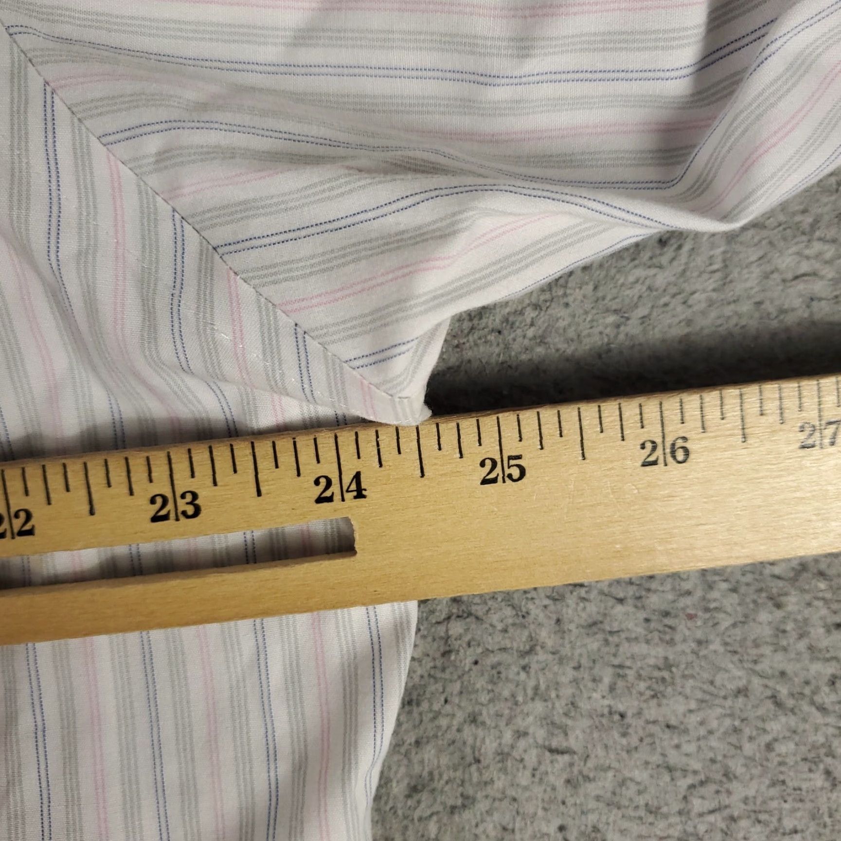 Brooks Brothers VINTAGE Brooks Brothers Dress Shirt Men Size 17 Blue Gray Stripe Long Sleeve French Cuff Business Casual Formal Size 46R - 7 Thumbnail