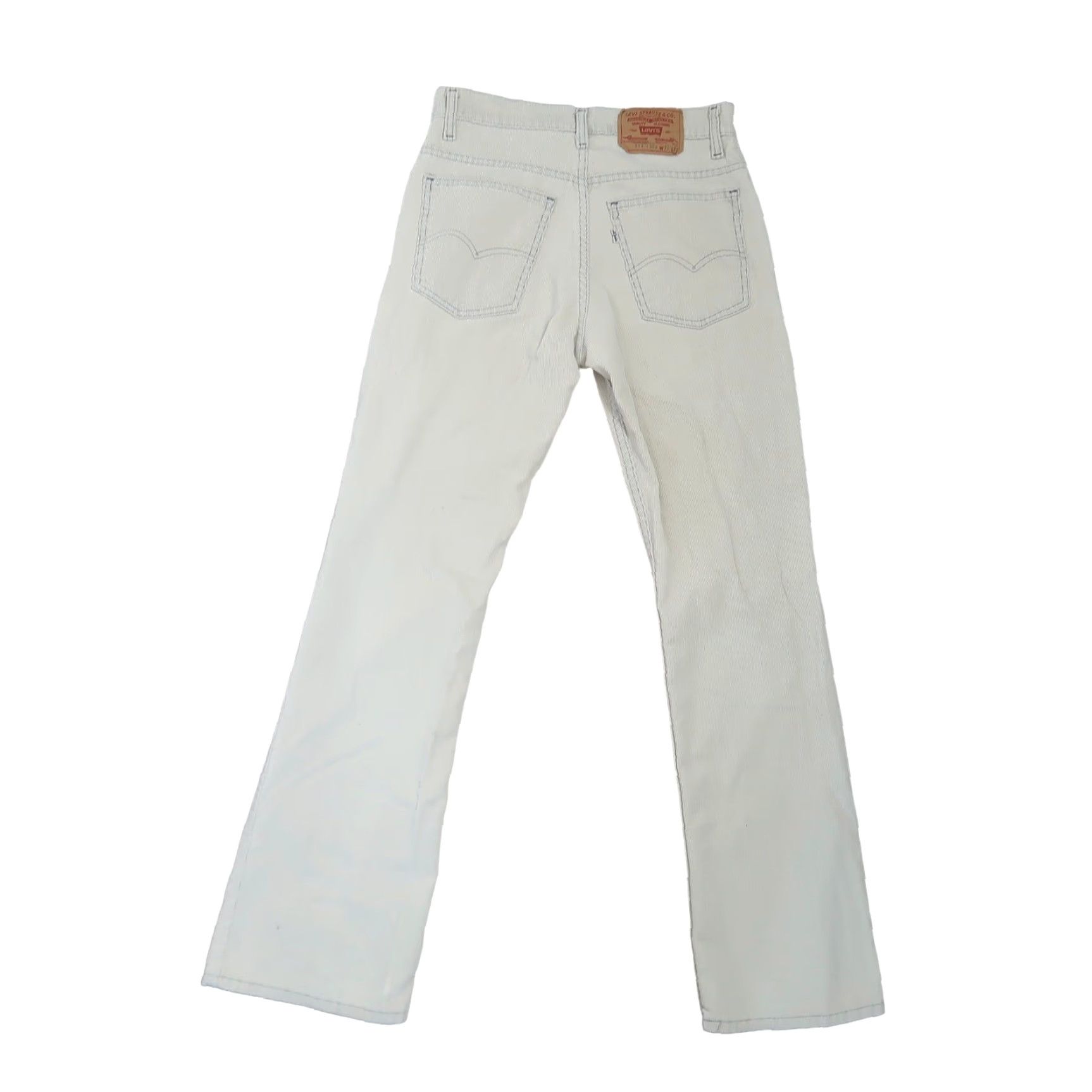 Levi's VINTAGE Levi's Cream Corduroy High Rise Bootcut Flare Jeans Womens 31x32 Boots Cut Bohemian 1970s Men/Women? Size 30" / US 8 / IT 44 - 3 Thumbnail