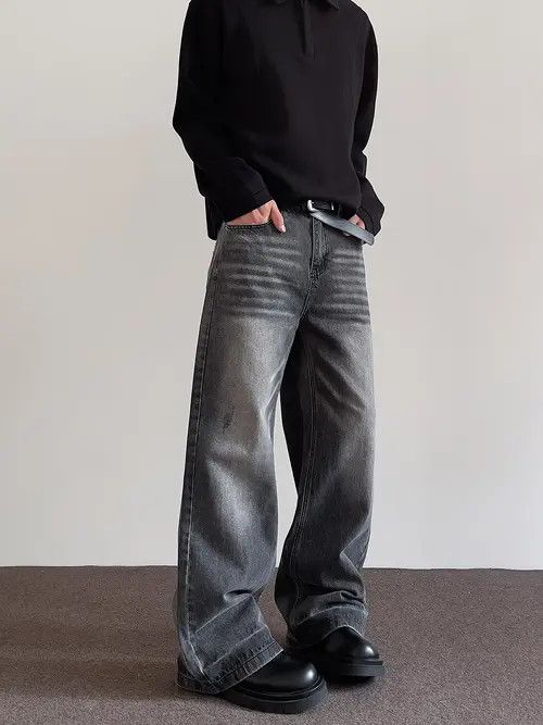 VIBE Gray Wide Leg Jeans Size US 32 / EU 48 - 7 Thumbnail