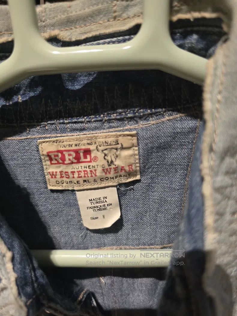 RRL Ralph Lauren RRL Ralph Lauren Slim fit blue dyed denim western men's de Size US M / EU 48-50 / 2 - 4 Thumbnail