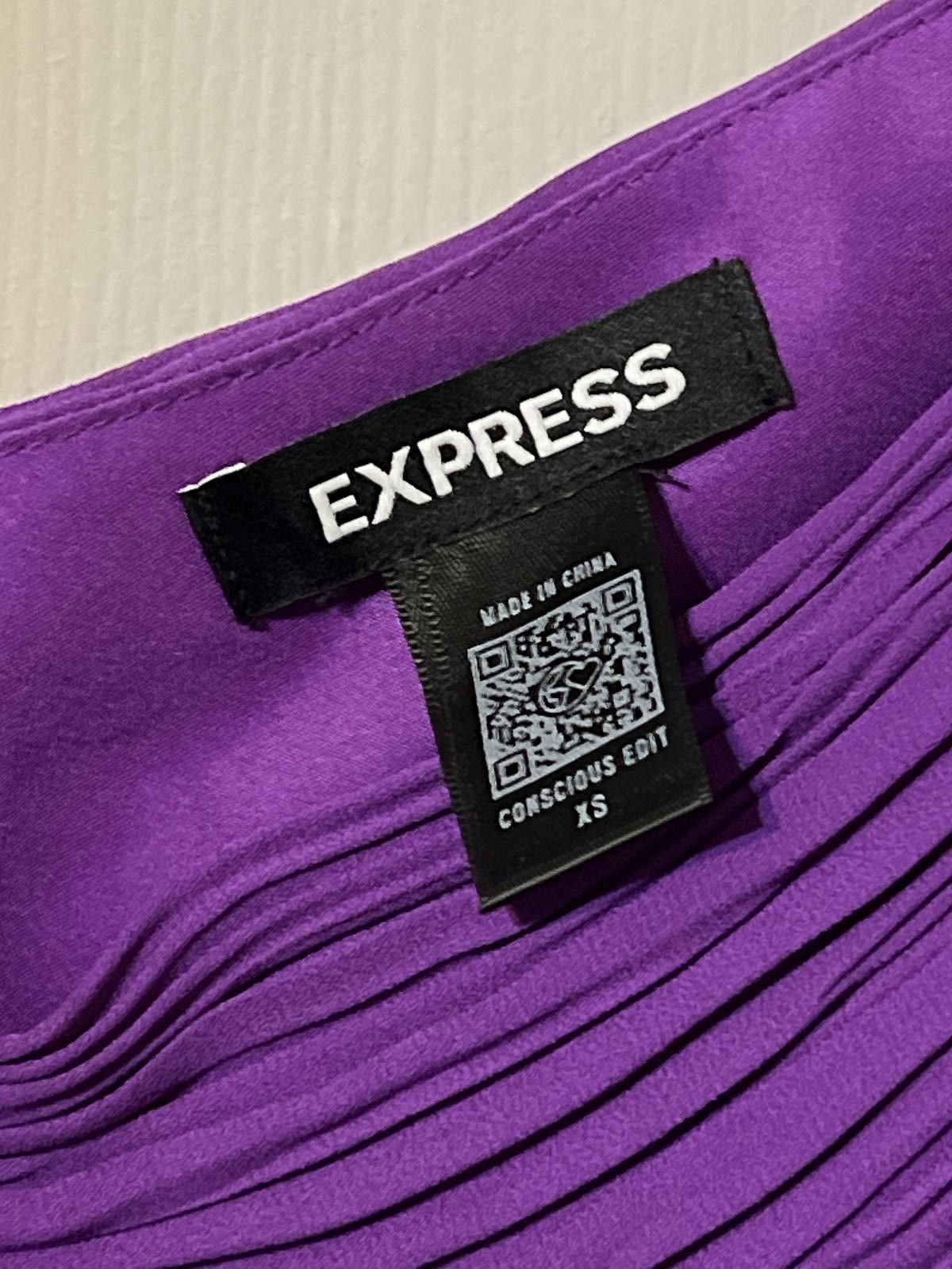 Express Express Purple One Shoulder Ruffled Mini Dress XS NWOT Size XS / US 0-2 / IT 36-38 - 5 Thumbnail