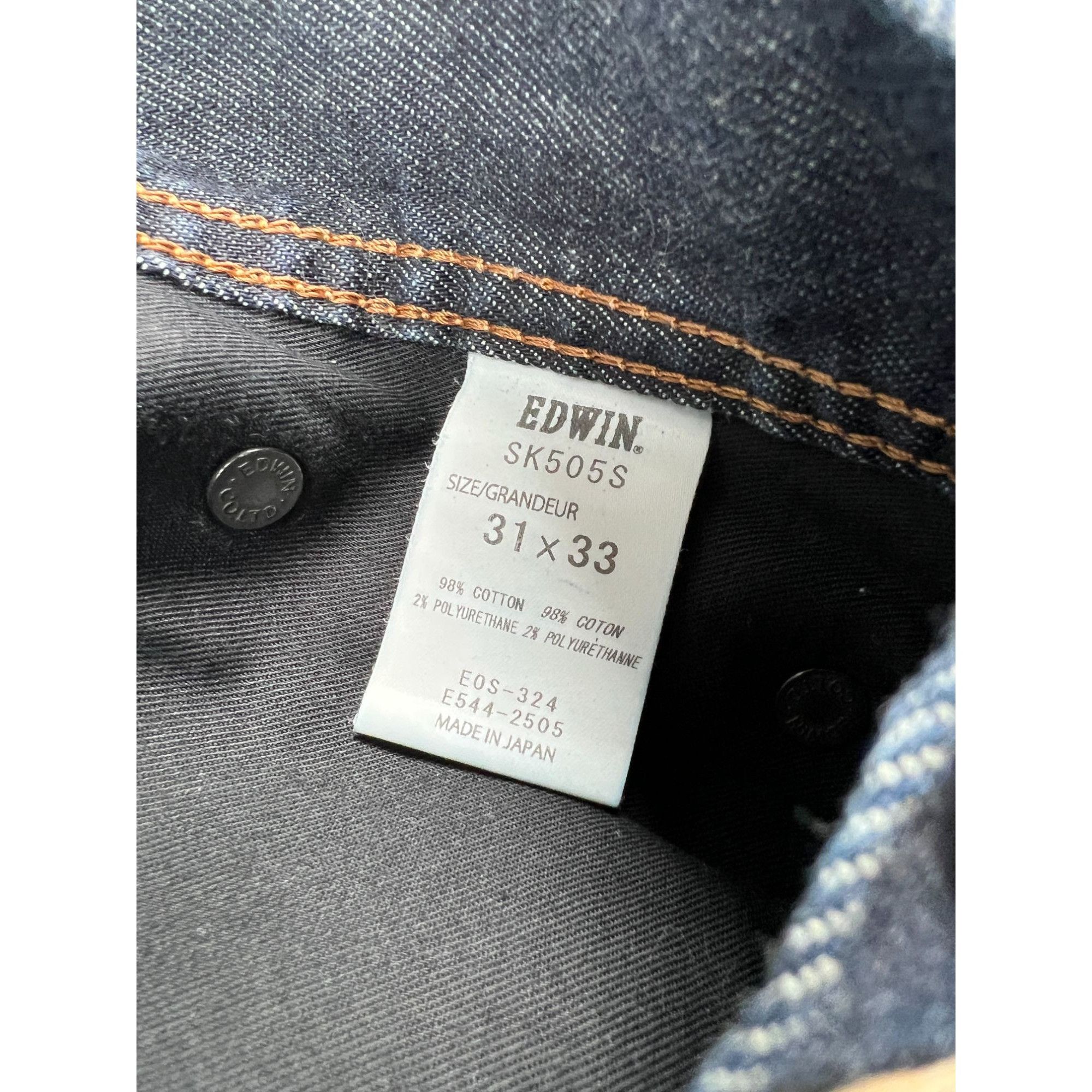 Edwin Edwin SK505S Made in Japan Raw Selvedge Denim Jeans (Y0967) Size US 31 - 11 Thumbnail