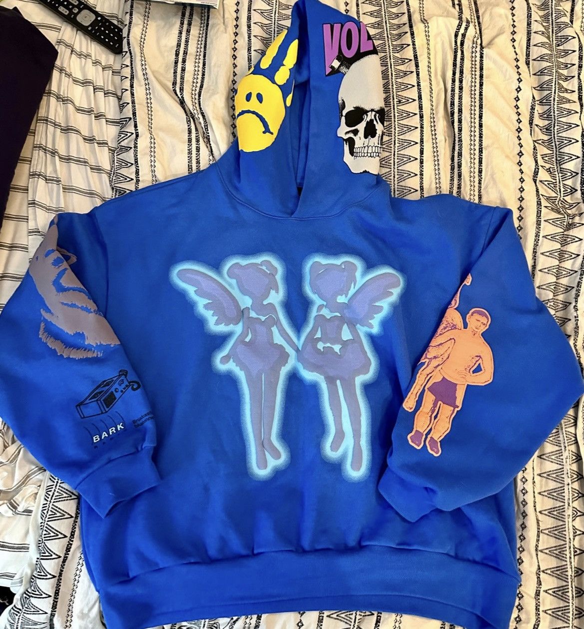 image of Drake For All The Dogs Blue Hoodie Size S Big As The What, Men's