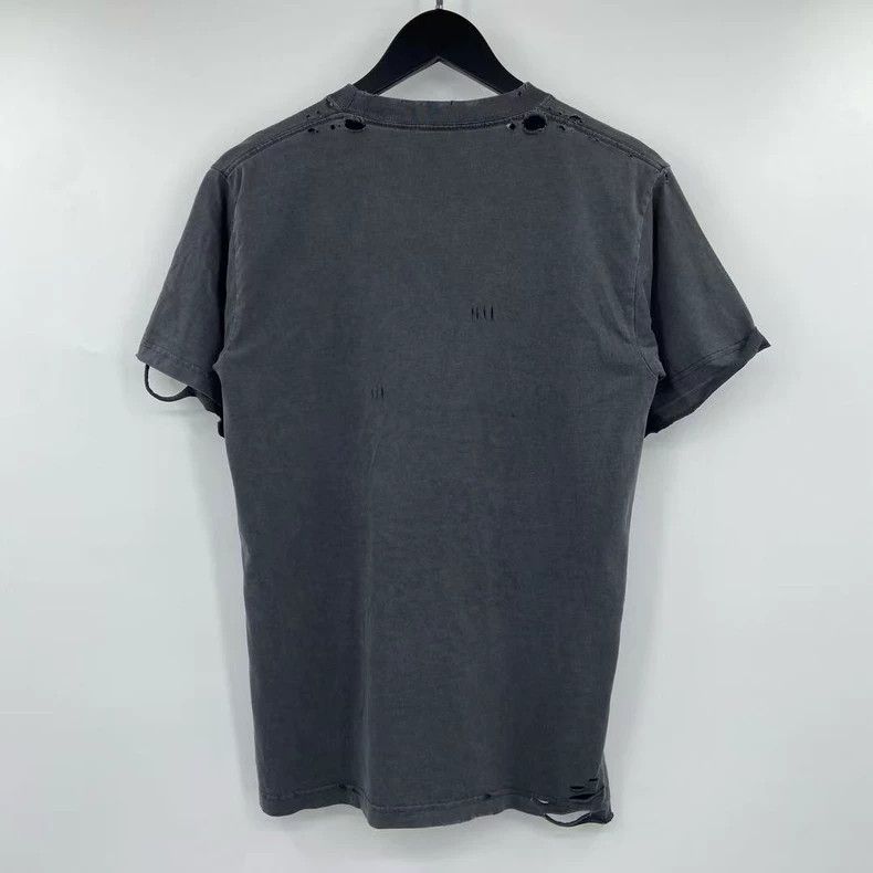 Balenciaga Balenciaga Washed Grey Destruction Slogan Short Sleeve Size US S / EU 44-46 / 1 - 2 Thumbnail