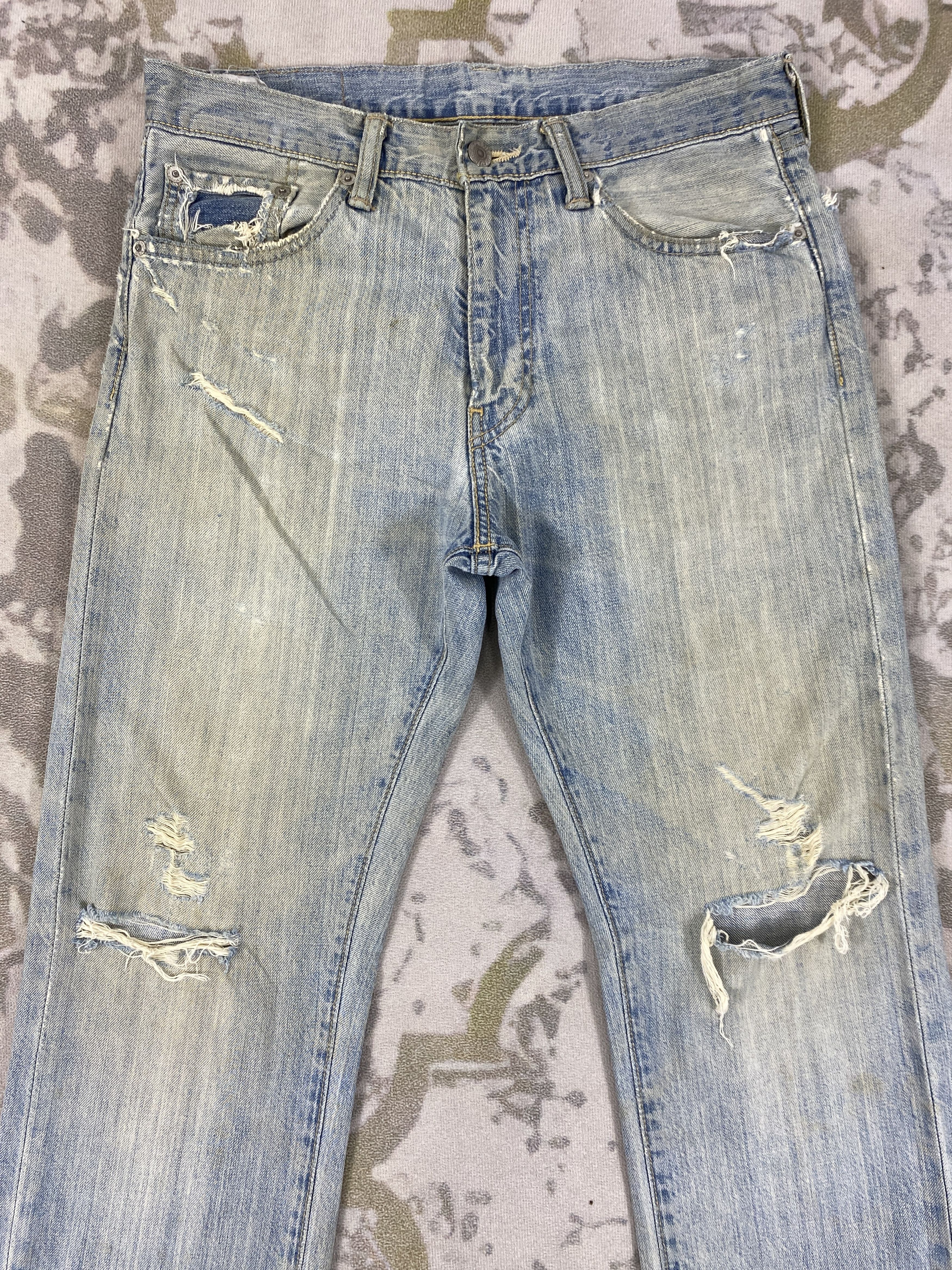 Levi's Distressed Blue Vintage Levi's 505 Jeans 32x31.5 - JN3549 Size US 32 / EU 48 - 3 Thumbnail