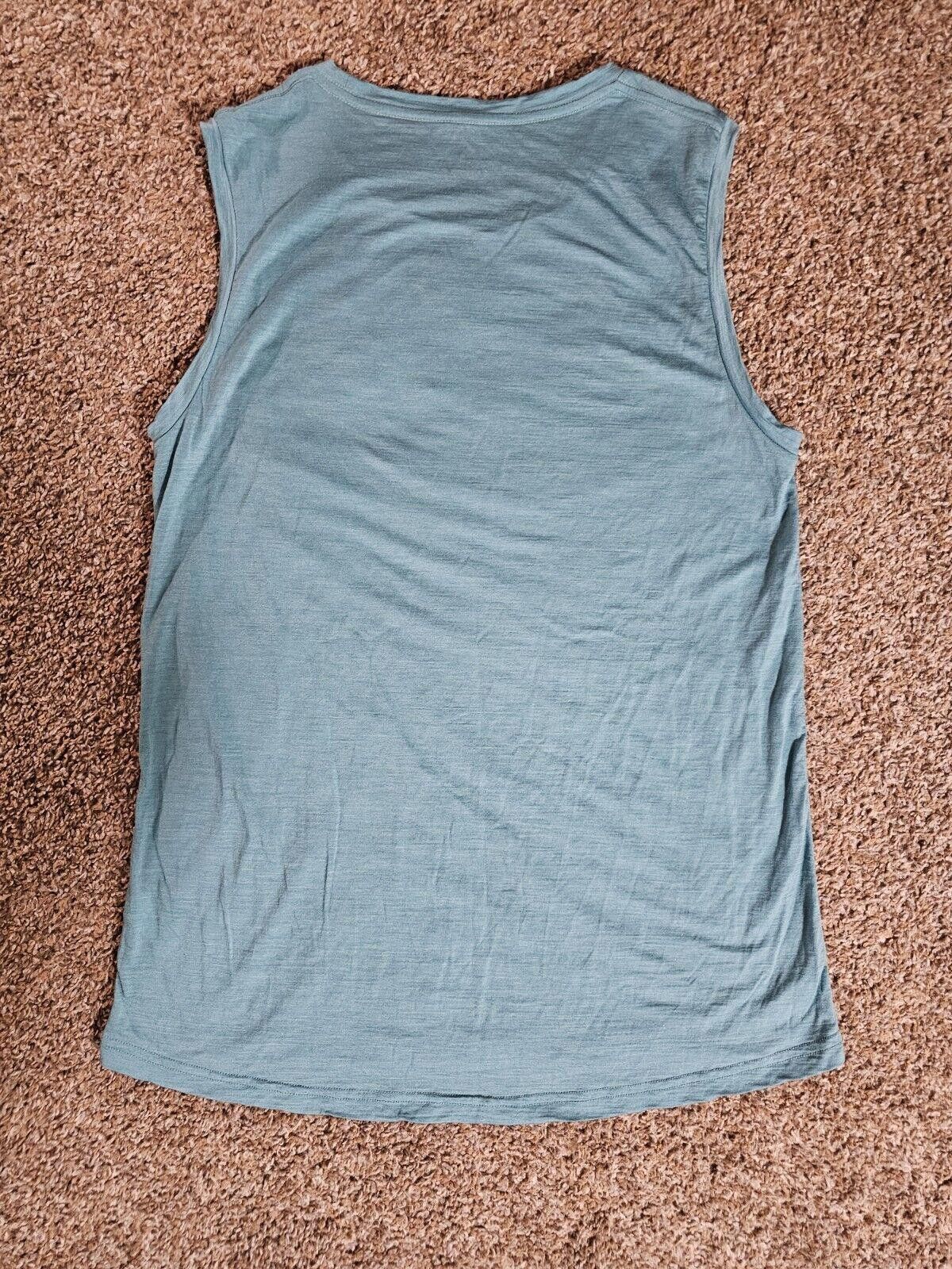 Designer Merino Ridge Tank Top Medium Blue Merino Wool Lyocell Size M / US 6-8 / IT 42-44 - 6 Thumbnail