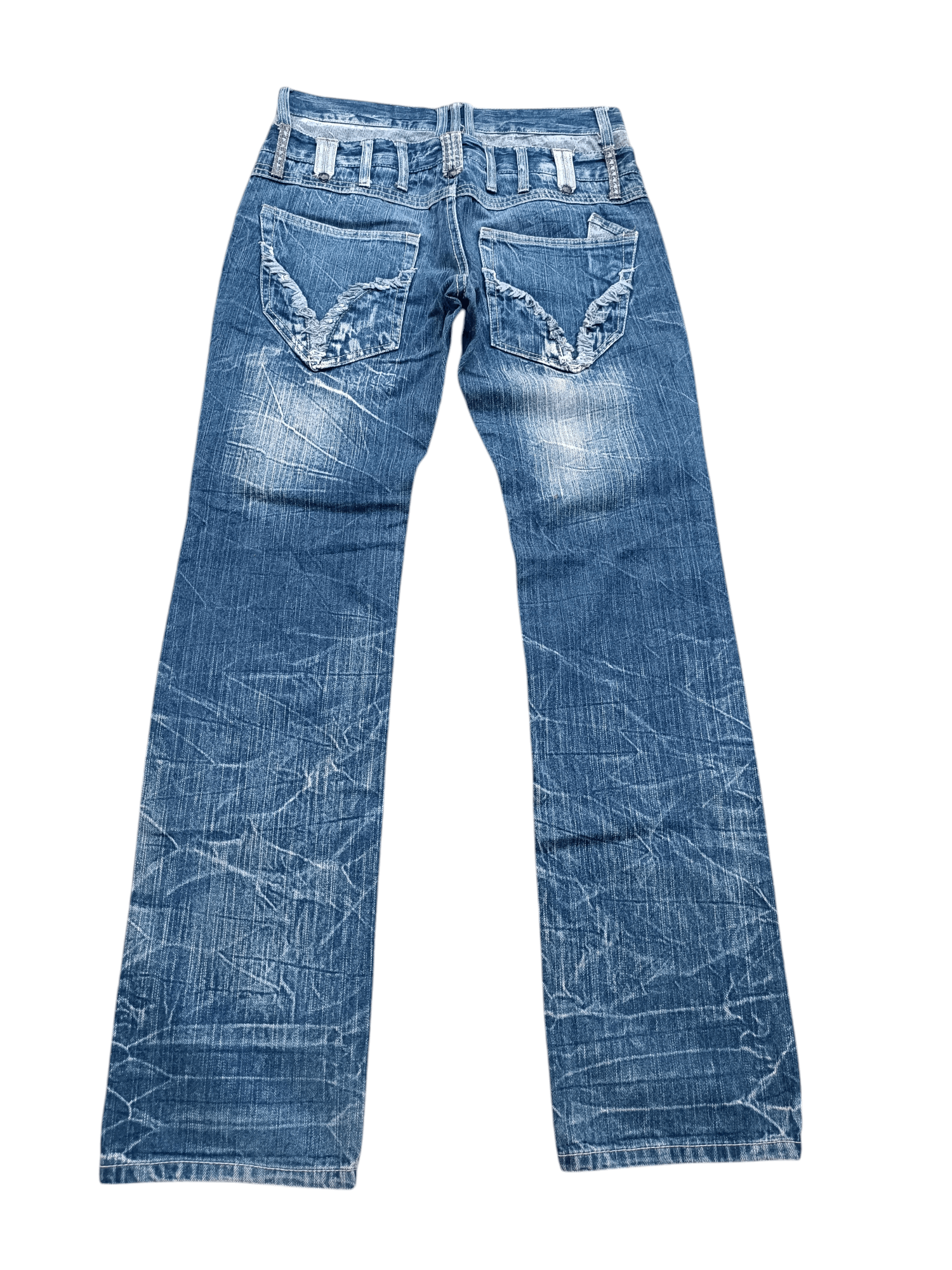 Japanese Brand FLARED 🔥 BLOW BY BLUE FLASH FADED JEANS Size US 31 - 17 Thumbnail