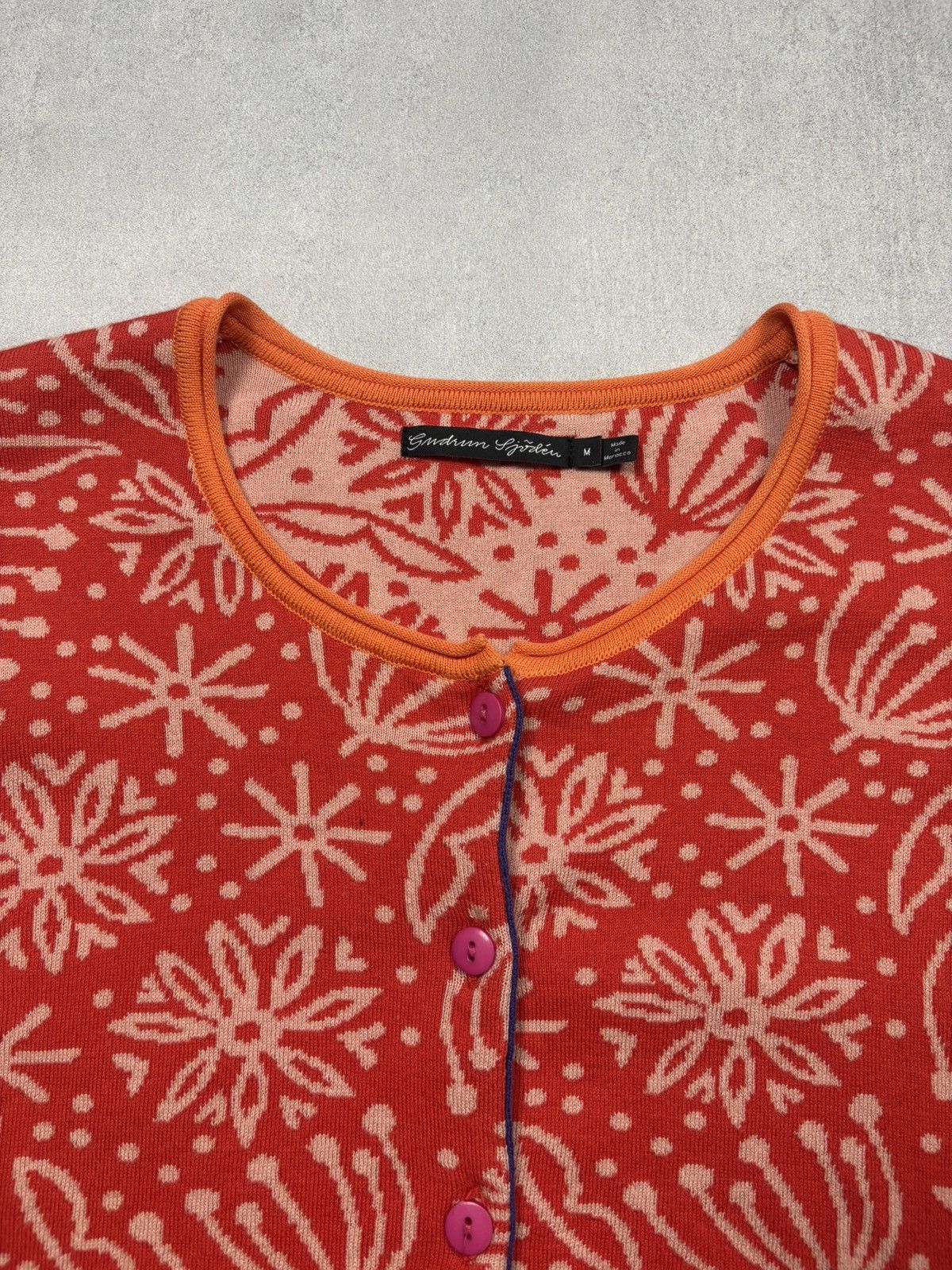 Other Gudrun Sjödén Floral Pattern Cardigan Cotton Scandinavian M Size US M / EU 48-50 / 2 - 8 Thumbnail