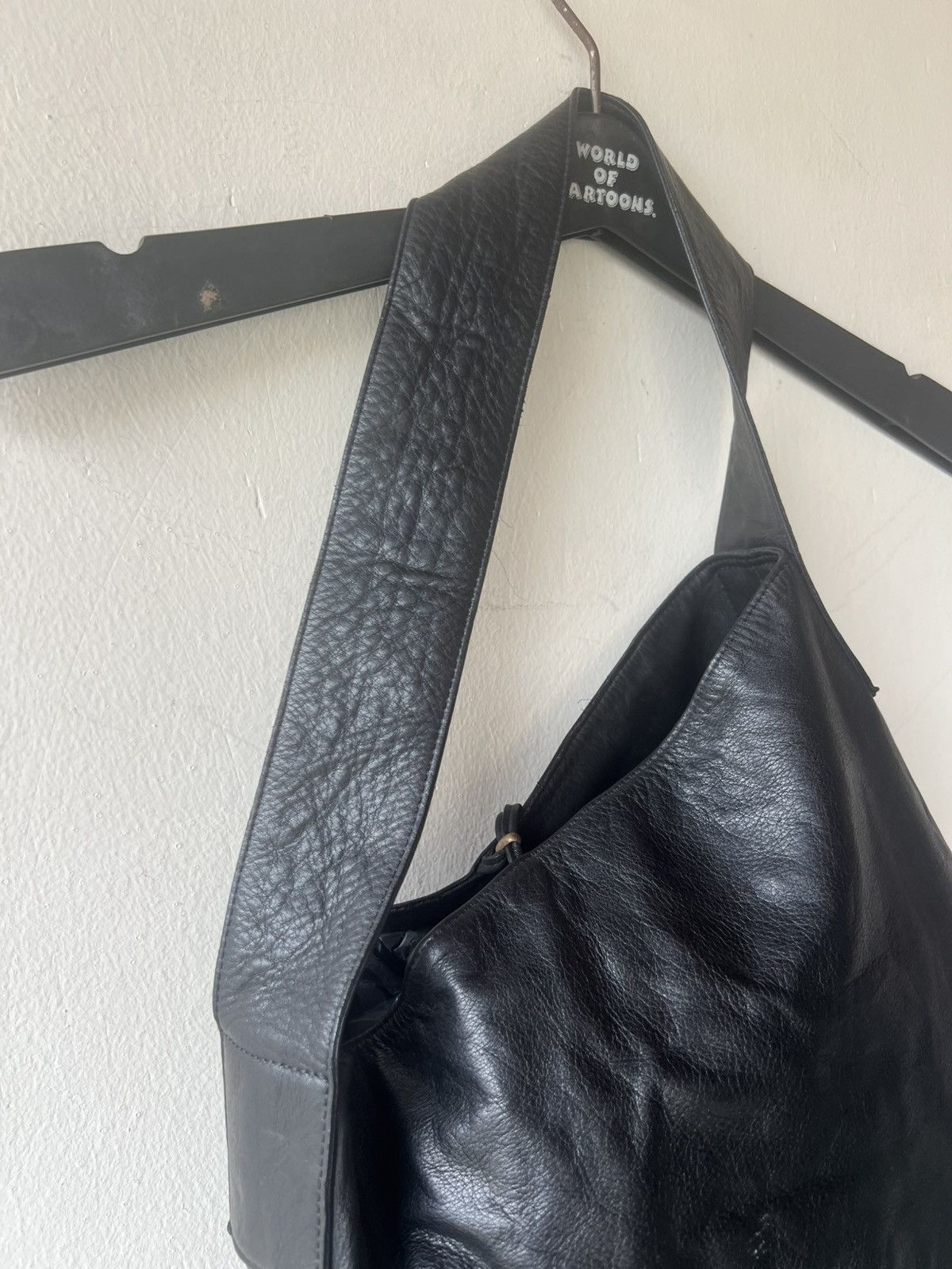 Leather B. Stuff Japan Nappa Black Leather Shoulder Bag Size ONE SIZE - 21 Thumbnail