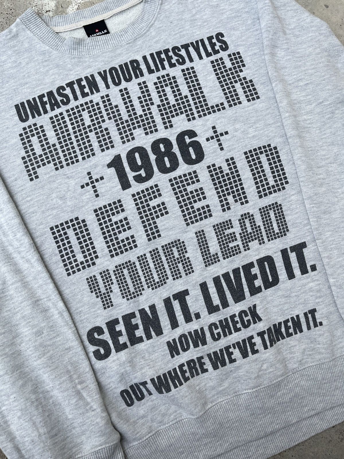 Affliction × Airwalk × Vintage Unfasten Your Lifestyle Airwalk Poem 1986 Sweatshirt Size US L / EU 52-54 / 3 - 5 Thumbnail