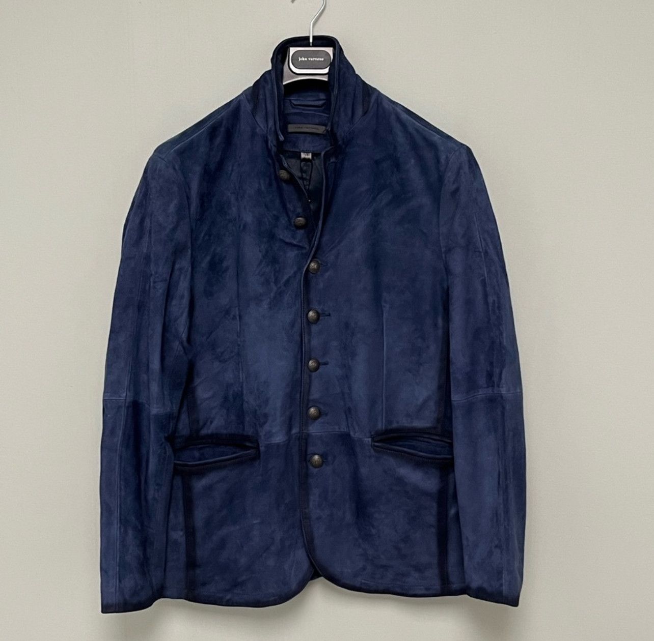John Varvatos John Varvatos navy blue suede jacket Size US M / EU 48-50 / 2 - 1 Thumbnail