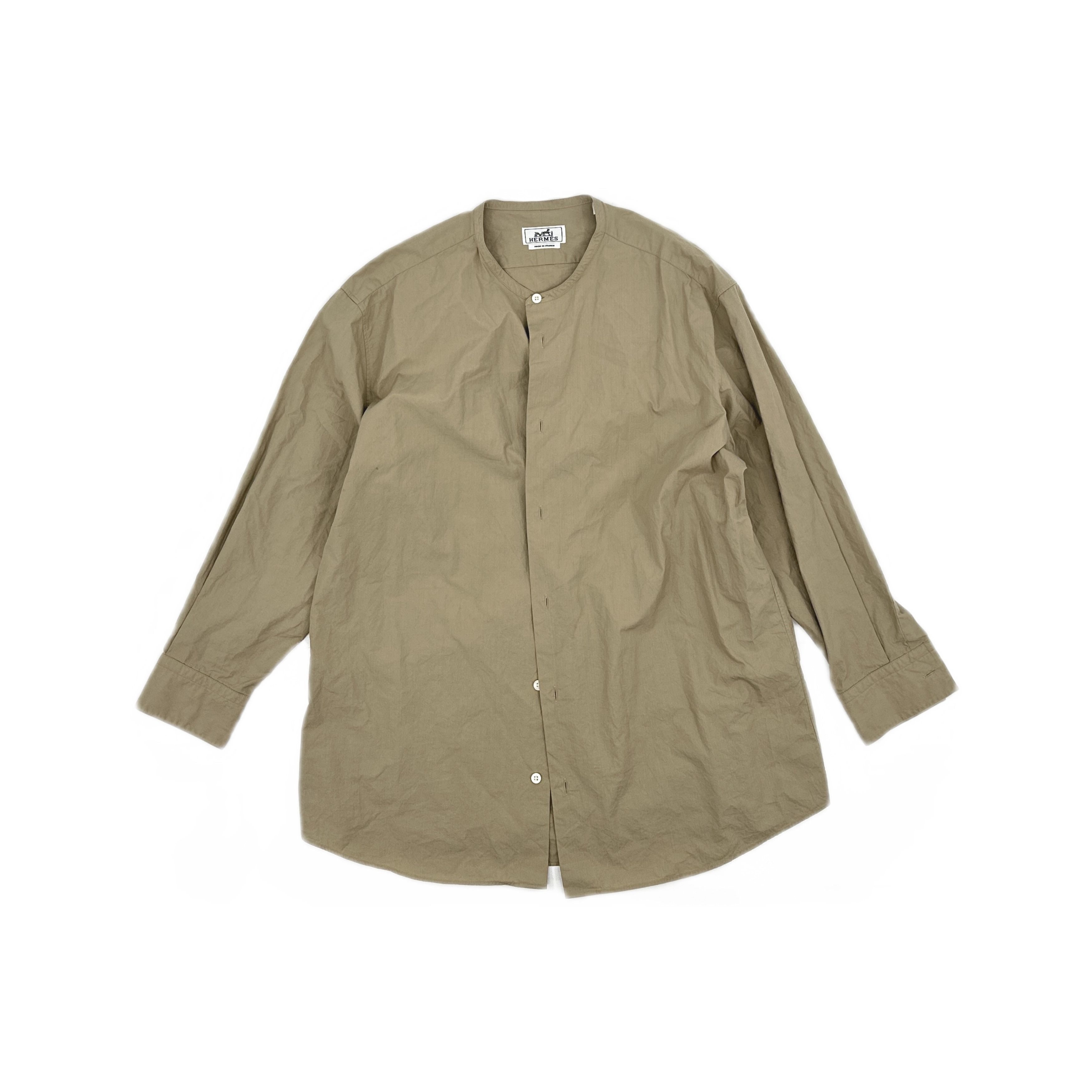 Hermes Hermès Band Collar Cotton Shirt Size L Size US XS / EU 42 / 0 - 1 Thumbnail
