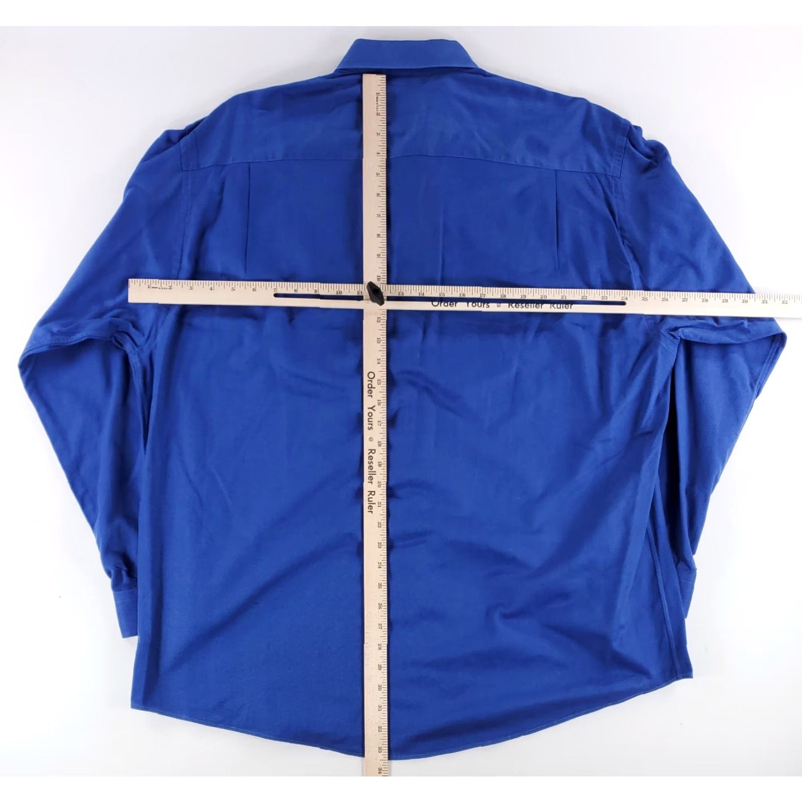 Vintage Gitman Bros Private Stock Button Up Dress Shirt Blue Mens XL Size 46R - 7 Thumbnail
