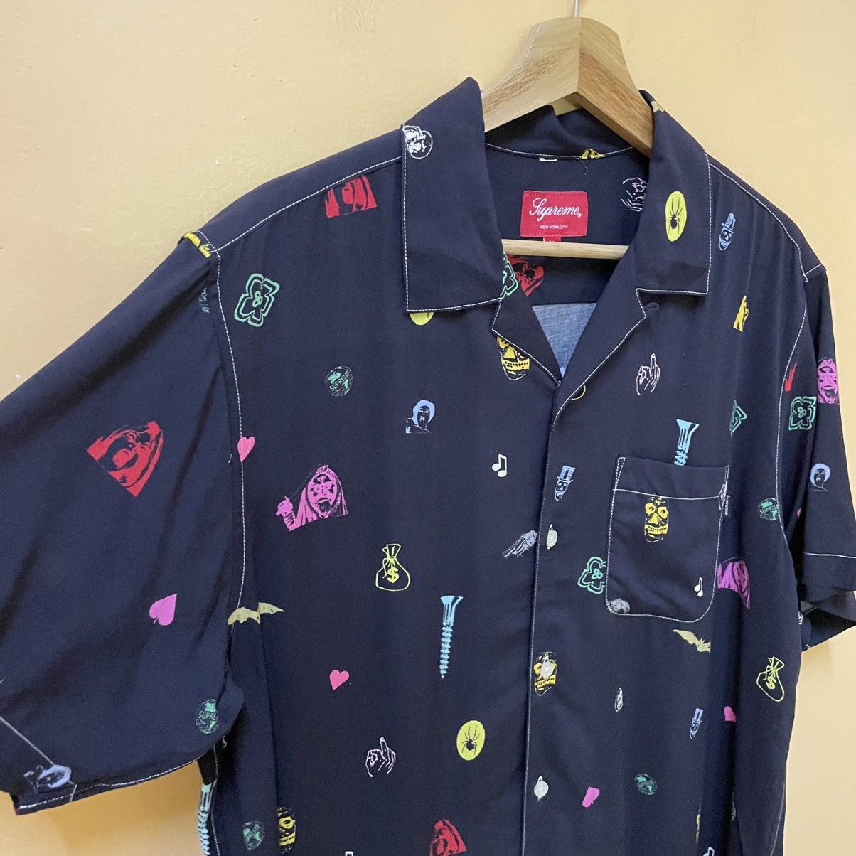 Supreme SS19 Supreme Deep Space Rayon Button Up Shirt Size US M / EU 48-50 / 2 - 2 Thumbnail