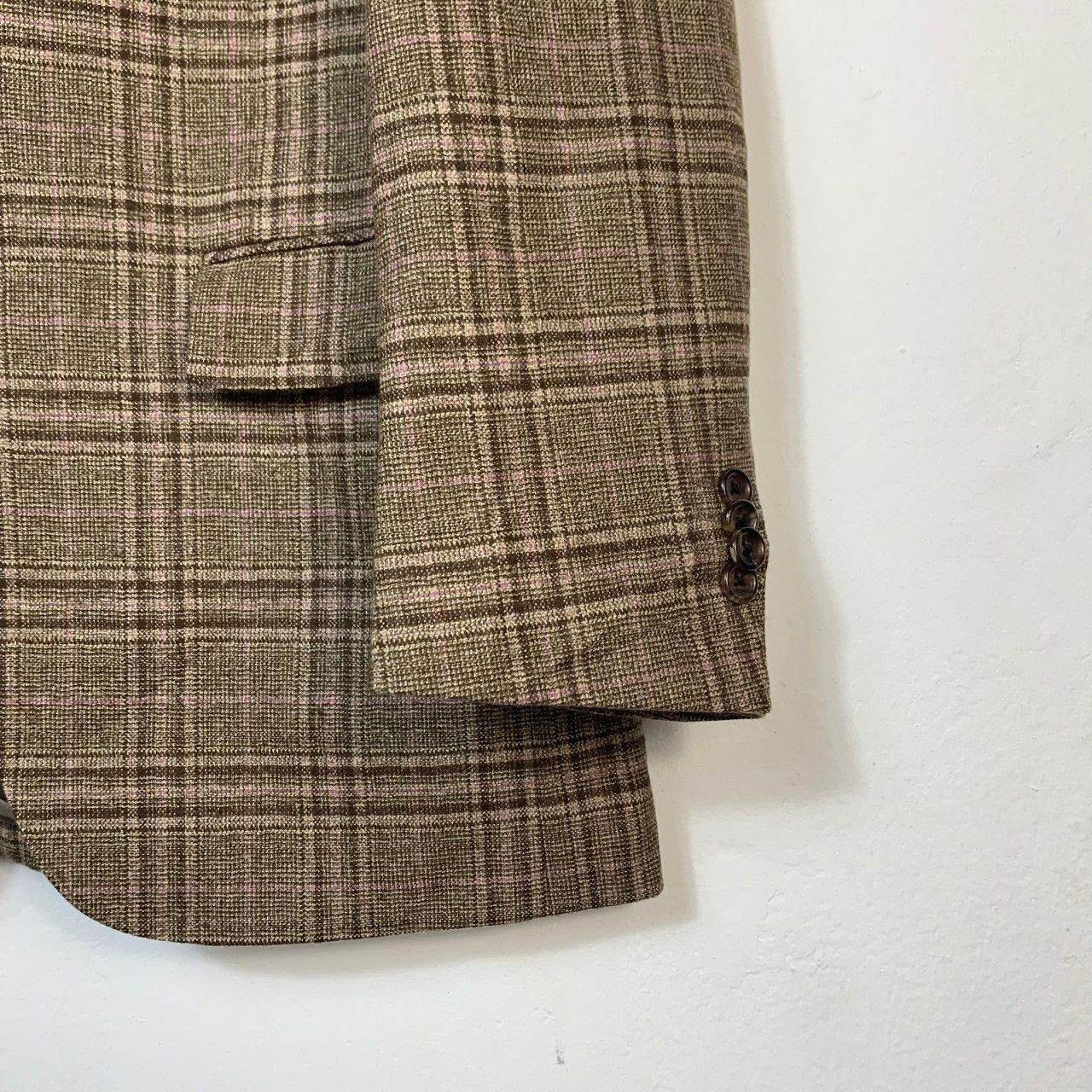 Loro Piana Hickey Freeman x Loro Piana Zelander Dream Wool Plaid Blazer Size 38R - 7 Thumbnail