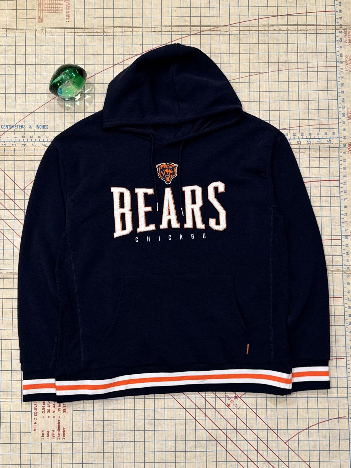 NFL NFL Team Apparel Chicago Bears Pull Over Hoodie Navy Fits XL Size US XL / EU 56 / 4 - 3 Thumbnail
