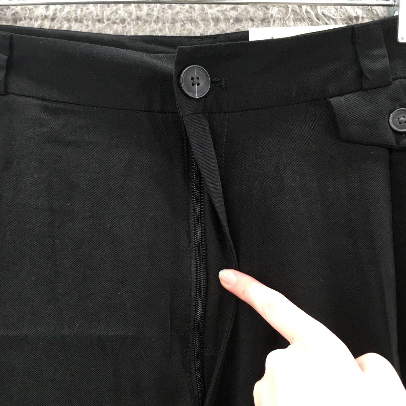 Vintage A New Day Wide Leg Pants Womens 17R Black High Rise Relaxed Fit Casual NEW Size 38" / US 16 / IT 52 - 3 Thumbnail