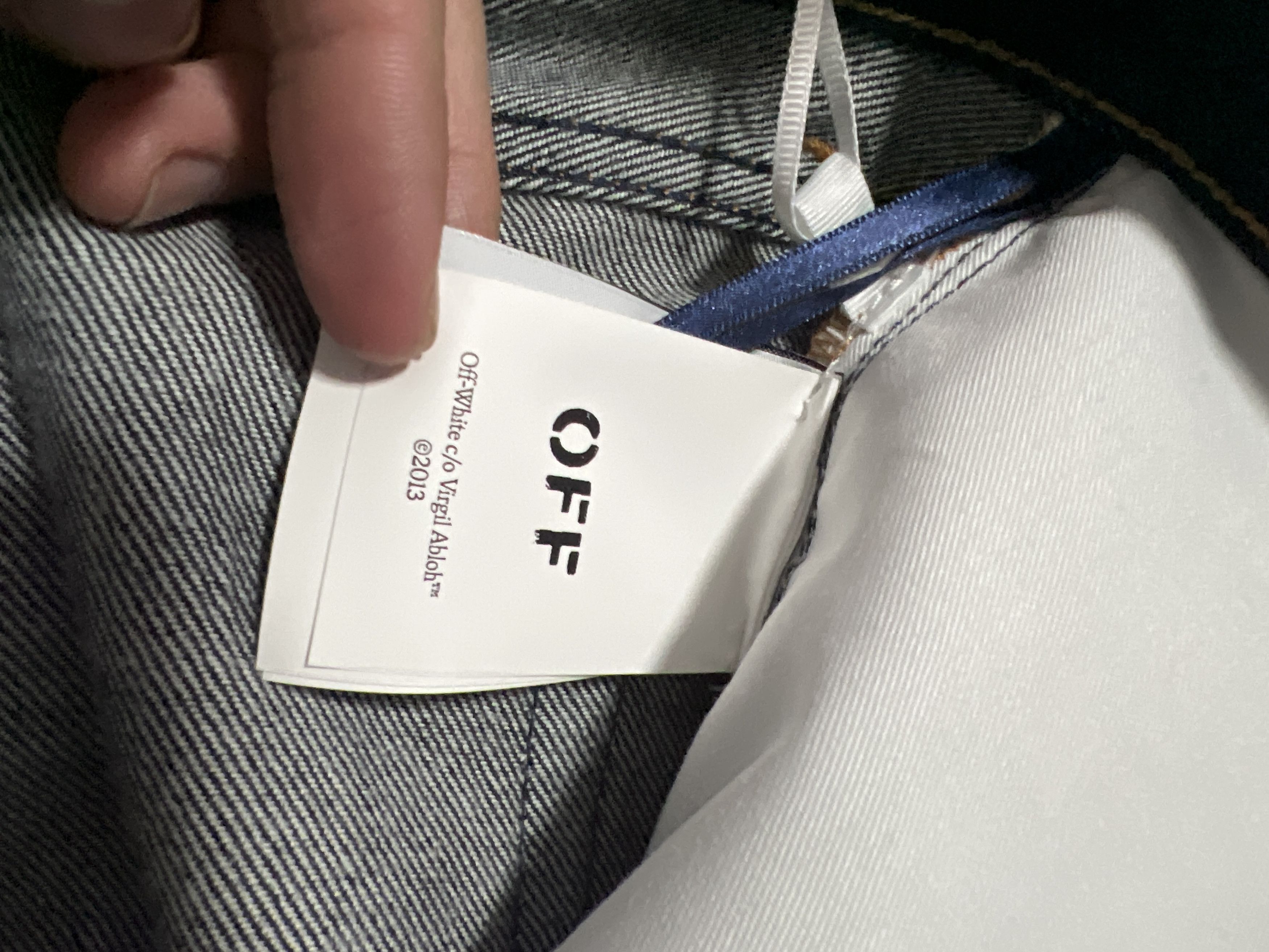 Off-White Off-White SS24 “90s Logo” Raw Blue Flare Jeans - W31 Size US 31 - 12 Thumbnail