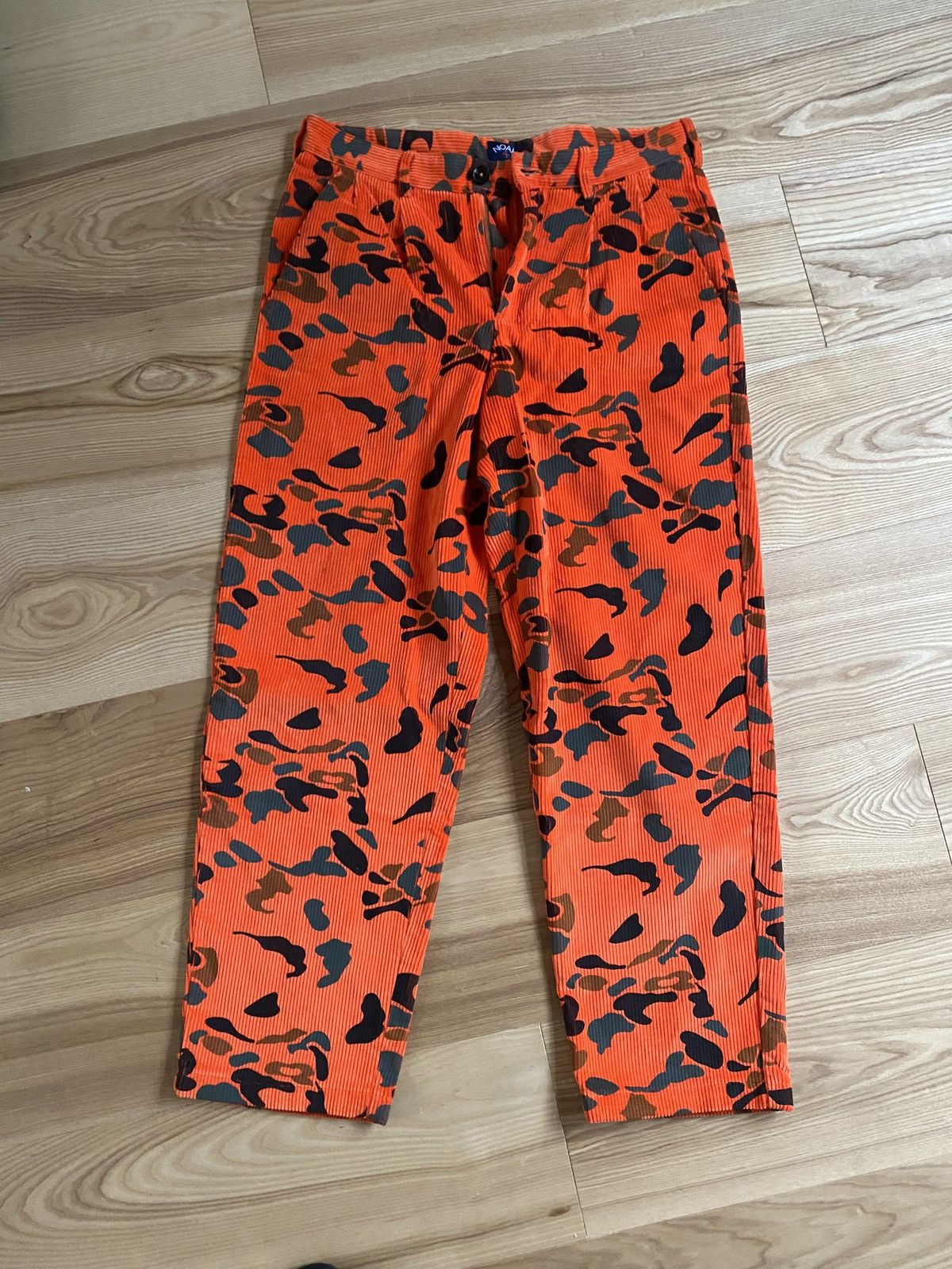Noah Corduroy Orange Camo pants Size US 32 / EU 48 - 3 Thumbnail