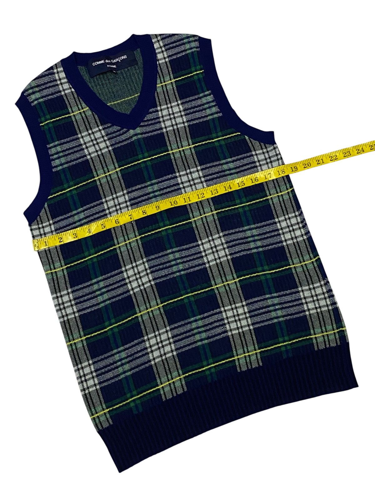 Comme des Garcons Homme Comme Des Garcons Homme AD2012 Knit Plaid Vest Size US M / EU 48-50 / 2 - 12 Thumbnail