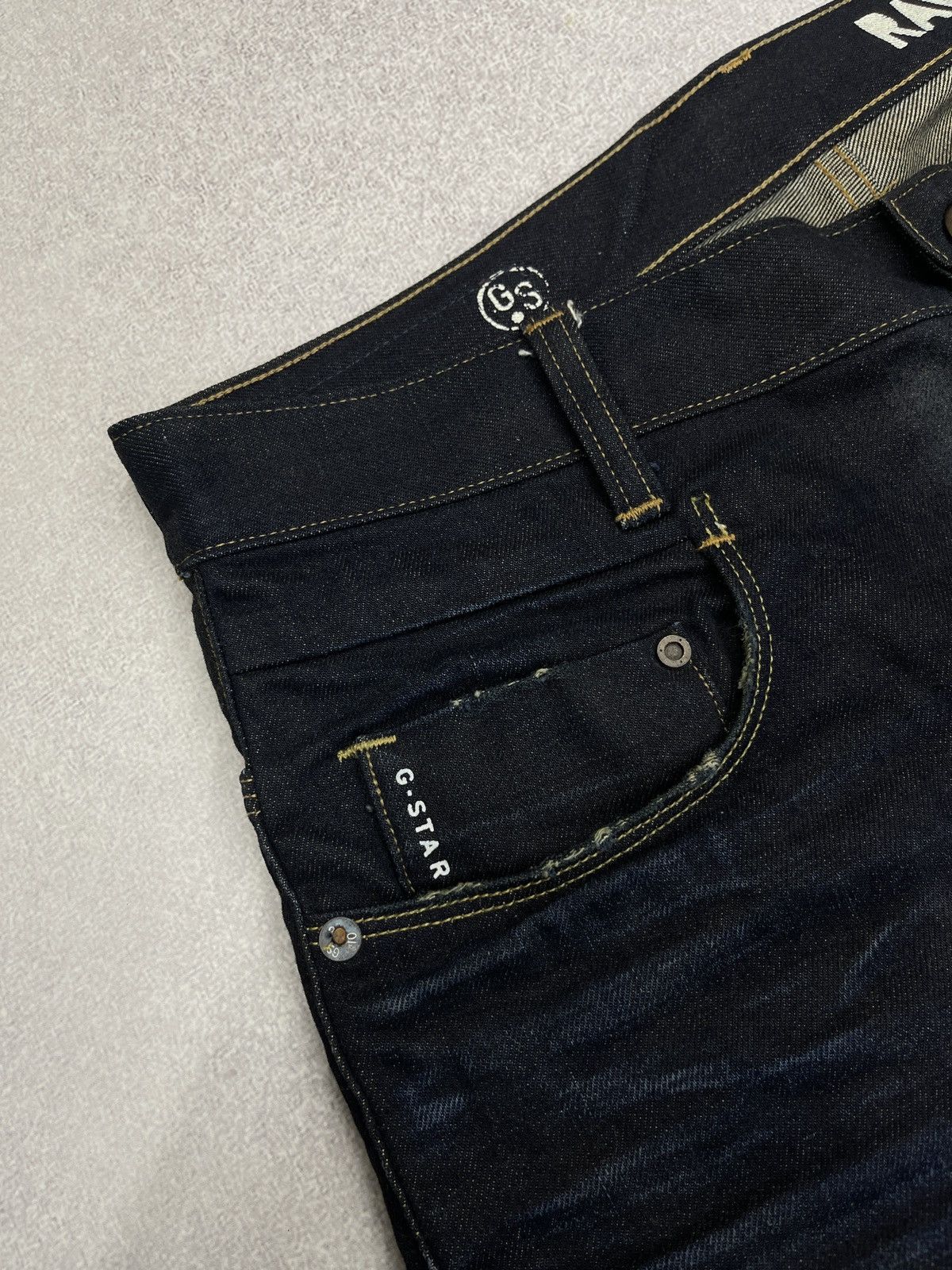 G-Star Mens G Star Raw New Radar Tapered Denim Jeans Navy Size US 33 - 8 Thumbnail
