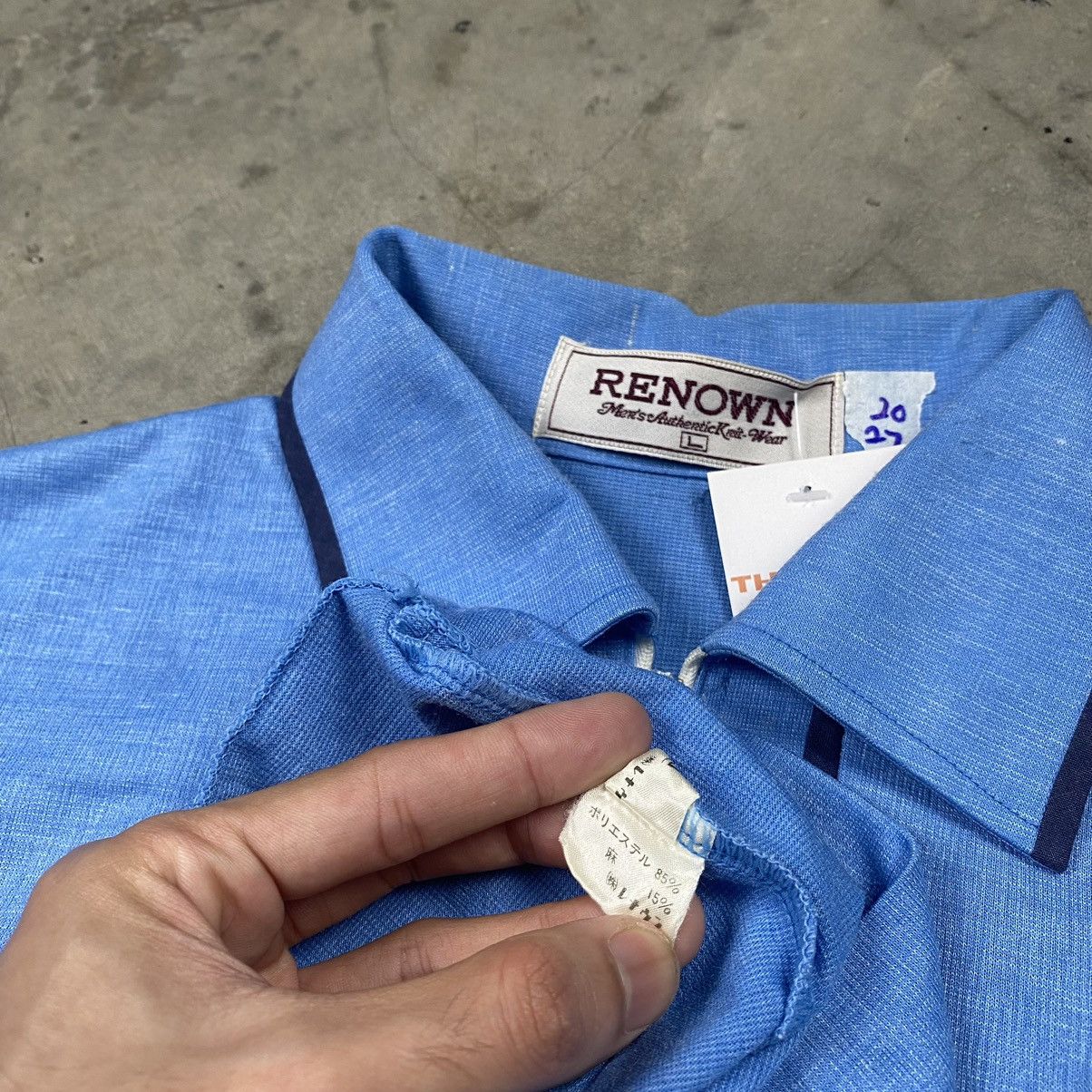 Designer × Japanese Brand × Vintage Rare💥90s Renown Linen Halfzip Polos Tee Size US S / EU 44-46 / 1 - 4 Thumbnail