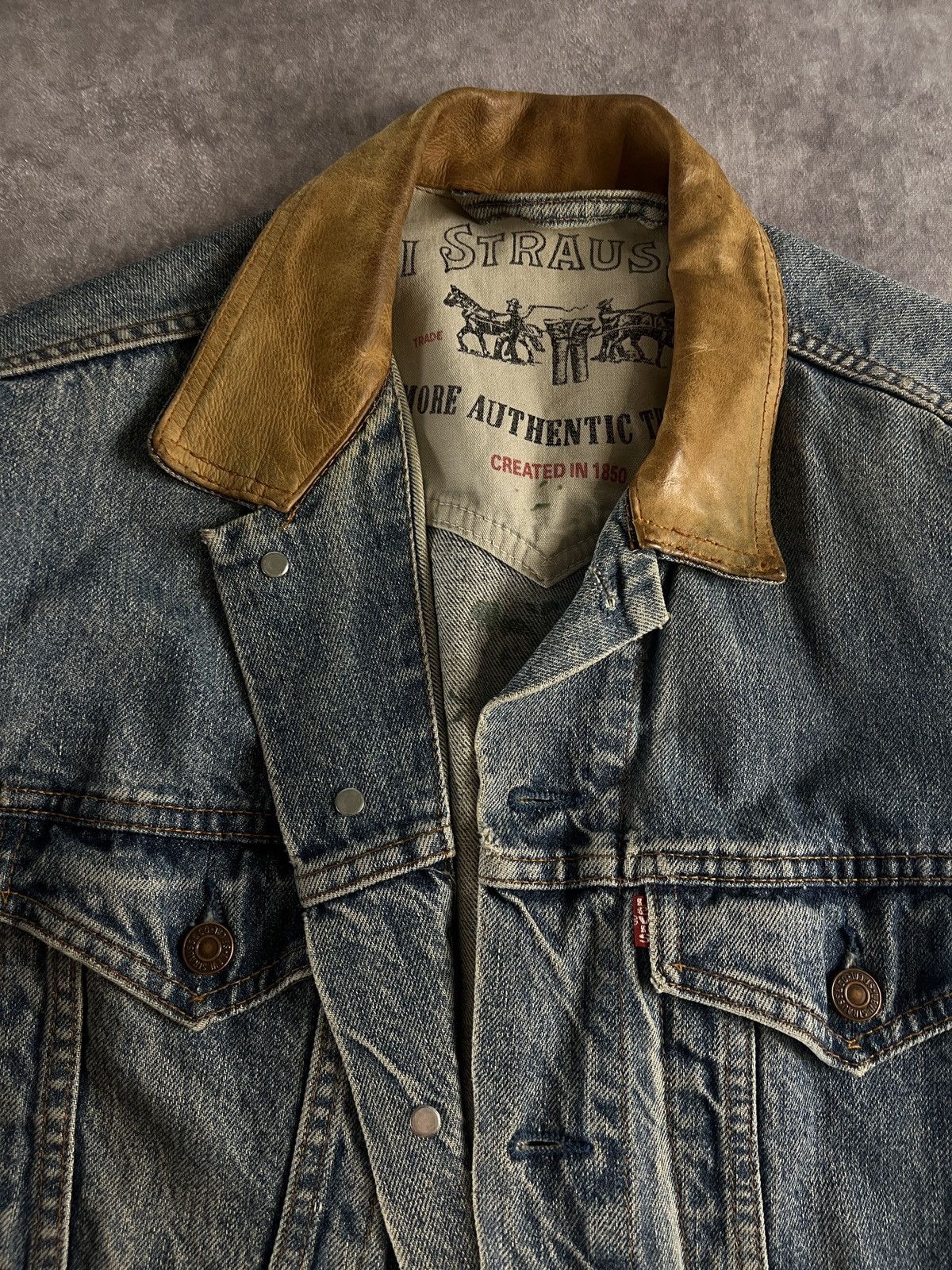Levi's Vintage Clothing Vintage Levis Distressed Jacket Blue Jeans S/M Size Size US S / EU 44-46 / 1 - 3 Thumbnail