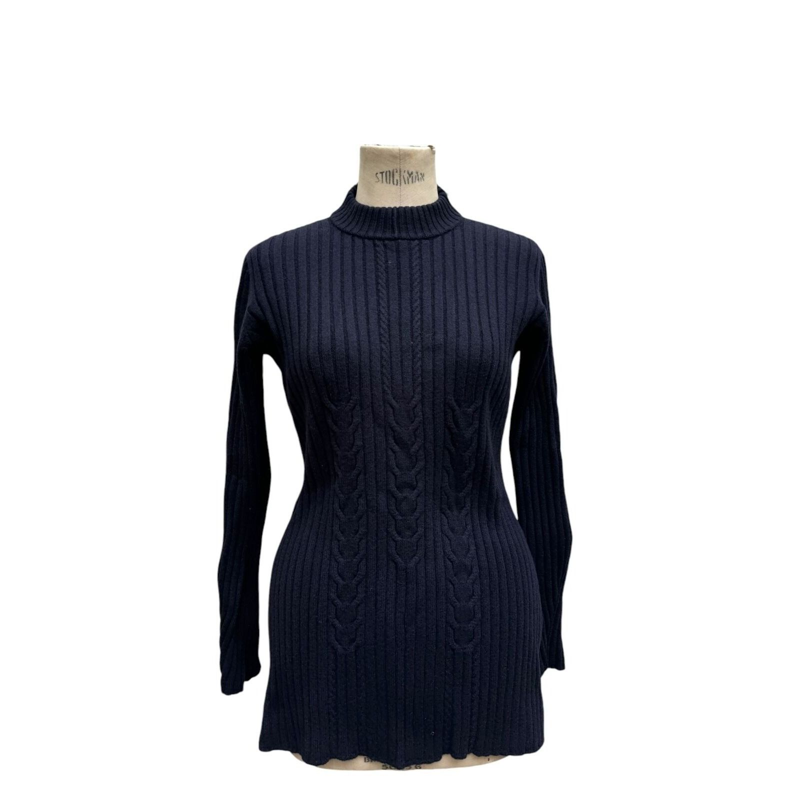 Celine Phoebe Philo Navy Wool Heavy Knit Size S / US 4 / IT 40 - 1 Thumbnail