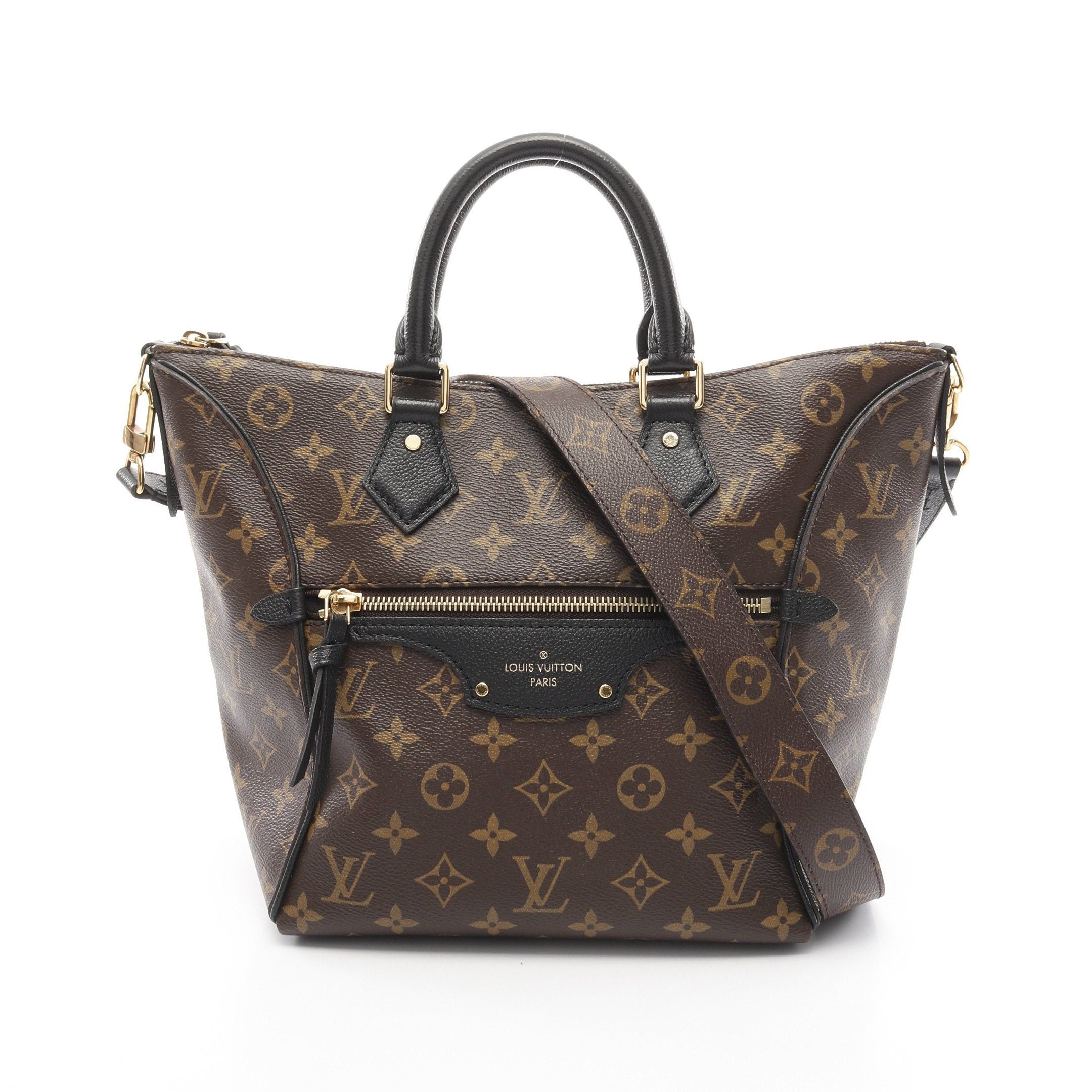 Louis Vuitton Louis Vuitton Tournelle Pm Monogram Noir Handbag Leather Brown Black Size ONE SIZE - 1 Thumbnail
