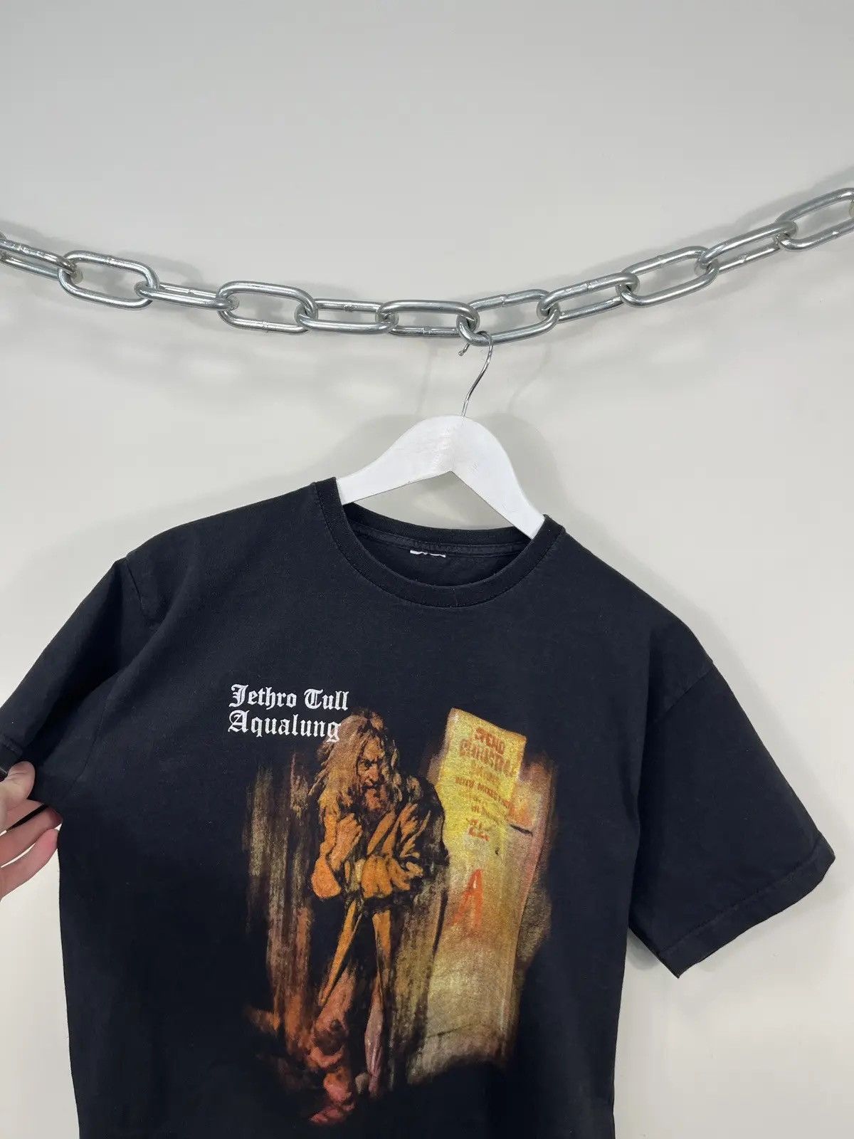 Band Tees × Vintage Vintage Jethro Tull Aqualung Rare Rock Black Band Tee Size US S / EU 44-46 / 1 - 3 Thumbnail
