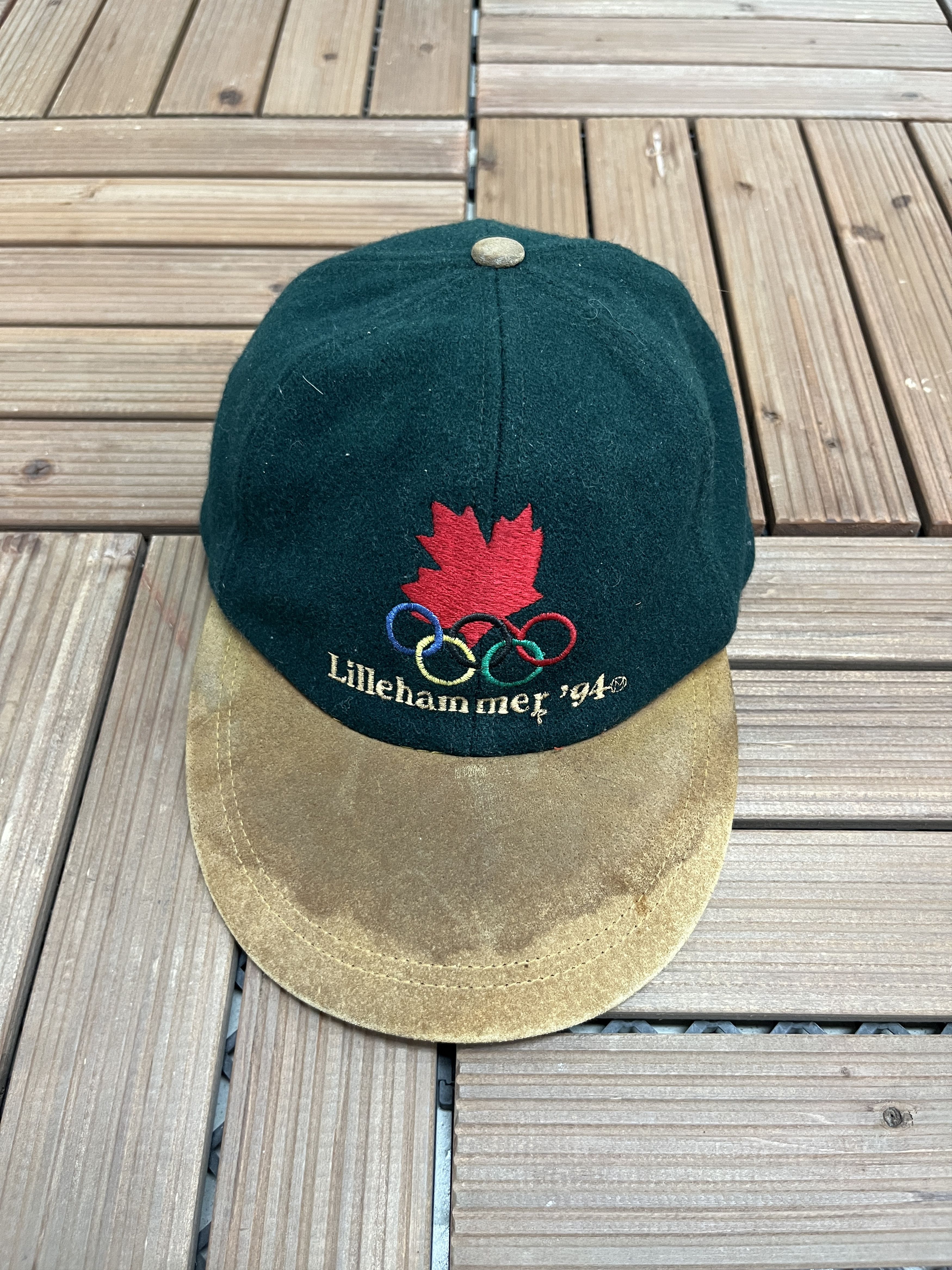 Vintage Team Canada Lillehammer '94 Olympics Vintage Green Hat Cap Size ONE SIZE - 2 Thumbnail
