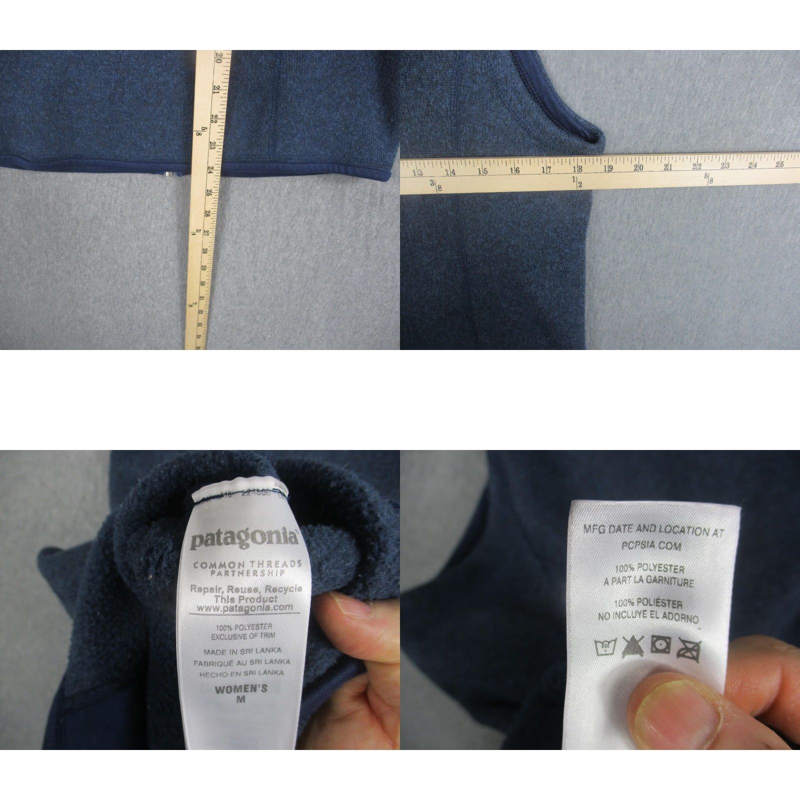 Patagonia Patagonia Vest Womens Medium Blue Fleece Full Zip Solus Logo Better Sweater Vest Size M / US 6-8 / IT 42-44 - 8 Thumbnail