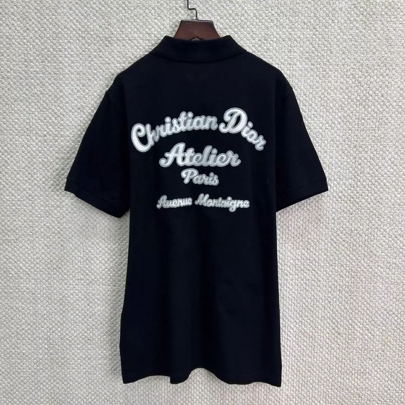 Dior Dior Black embroidered POLO shirt Size US L / EU 52-54 / 3 - 2 Thumbnail