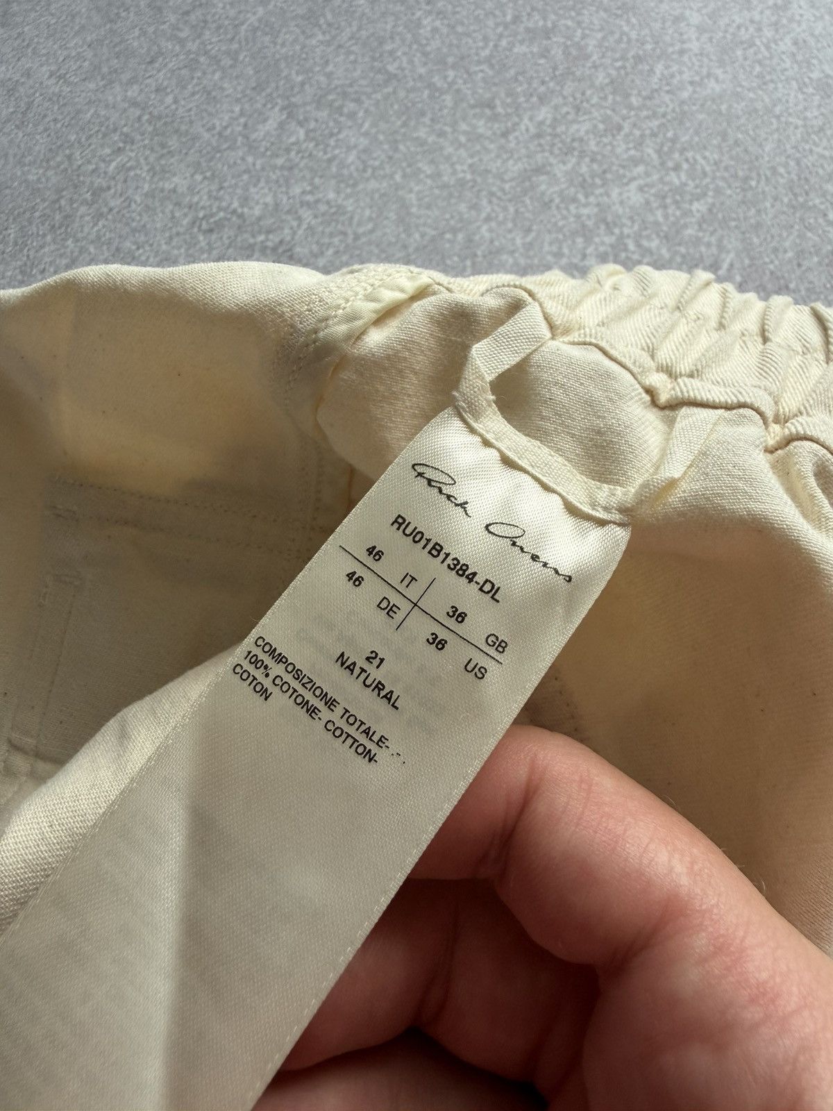 Rick Owens Rick Owens Fogachine SS22 Drop Crotch Wide Cut Beige Shorts Size US 31 - 19 Thumbnail
