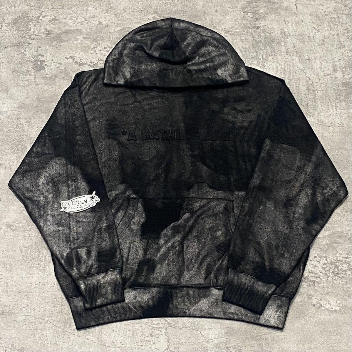 Bape Bape Coated Embossed Pullover Hoodie Black Size US XL / EU 56 / 4 - 1 Thumbnail